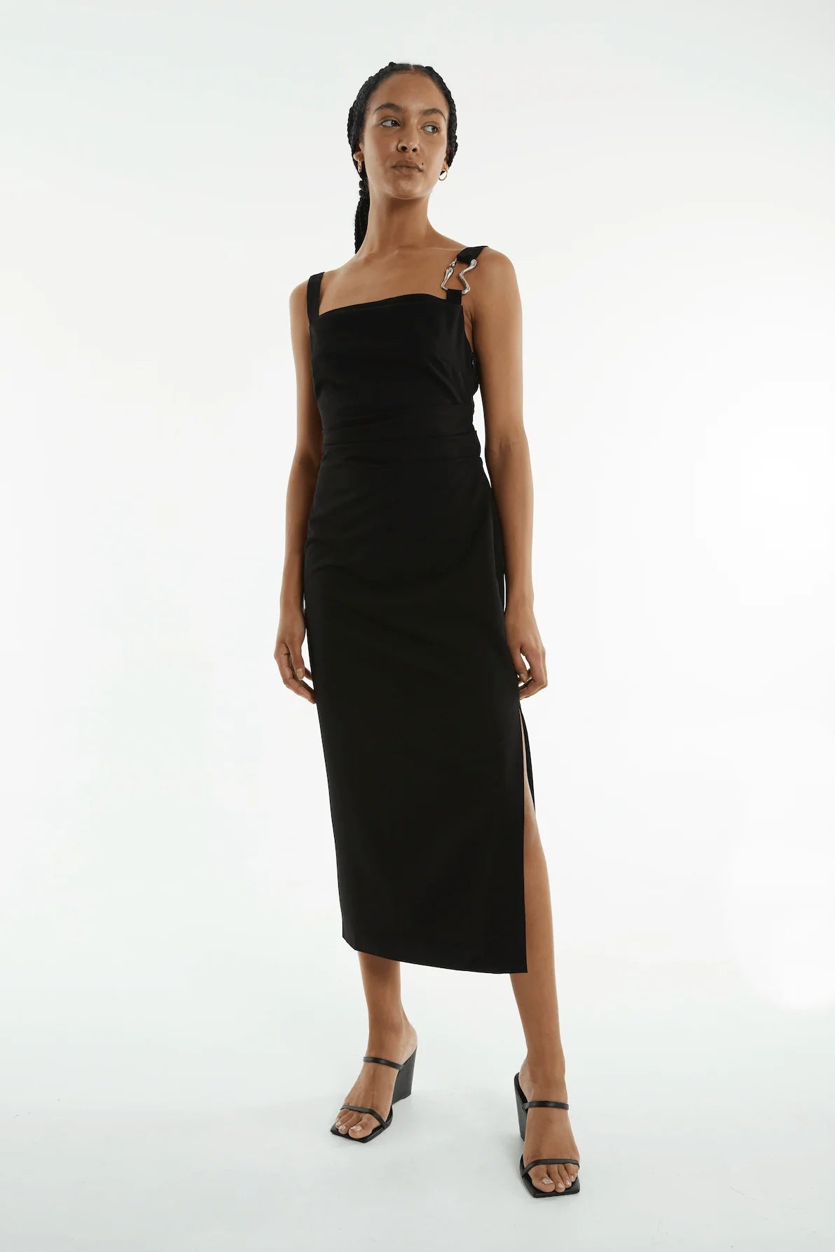 Third Form - Paradigm Tucked Midi Dress - Black