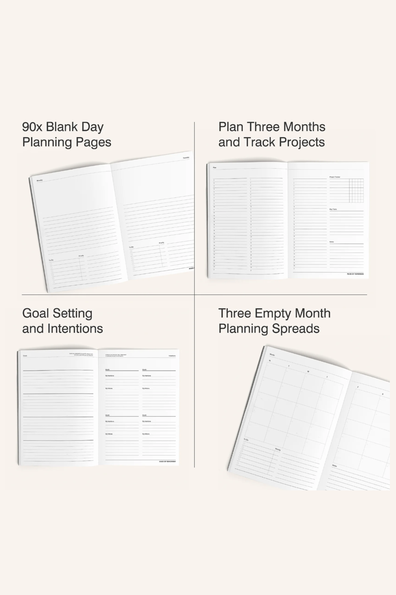 Made of Tomorrow - Three Monthly Planner - Umber