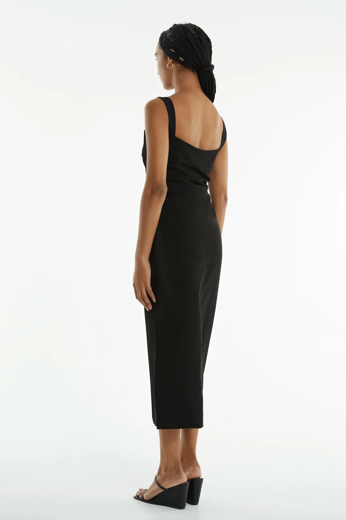 Third Form - Paradigm Tucked Midi Dress - Black