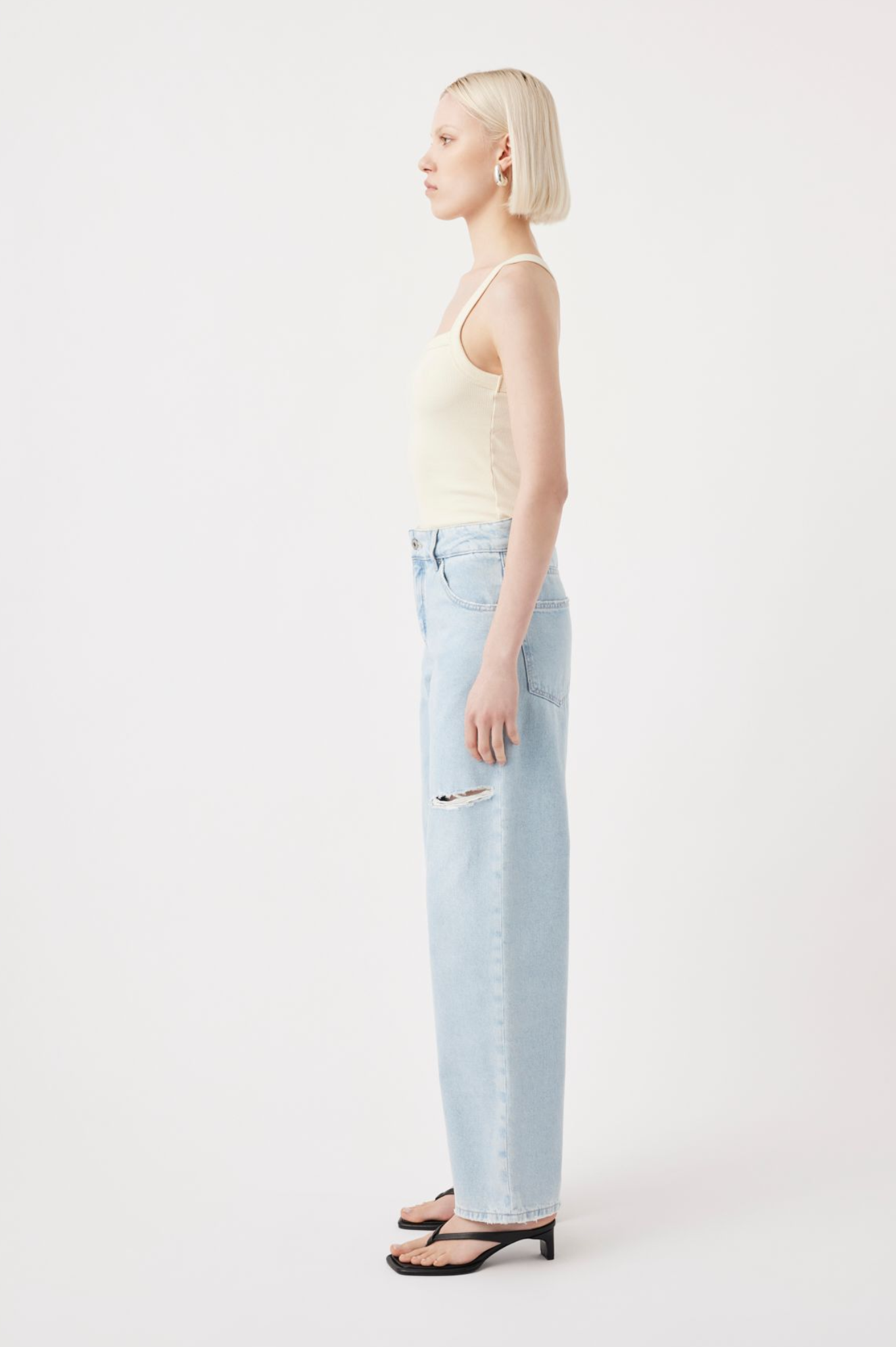 Outland Denim - Avril Low Slouchy Wide Jean - Serenity