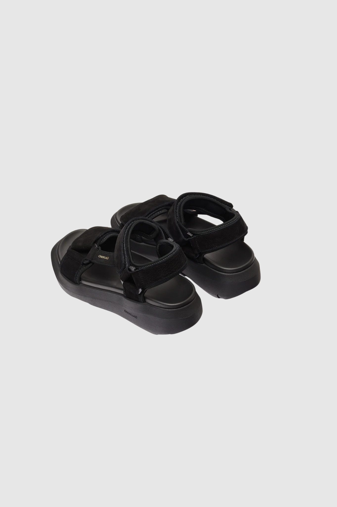 Onwuad - Schon Tech Nubuck Leather Sandal - Black