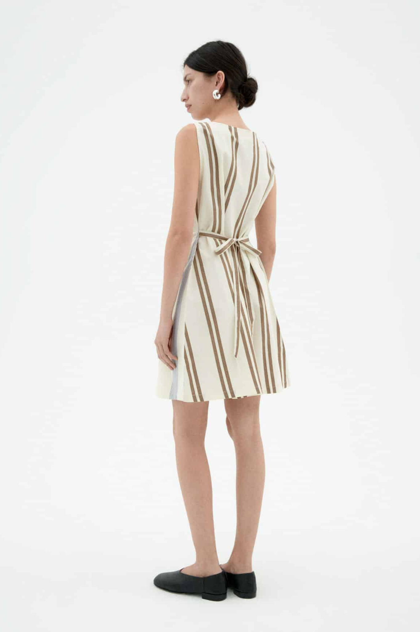 Thinking Mu - Cecile Dress - Poplin Stripes