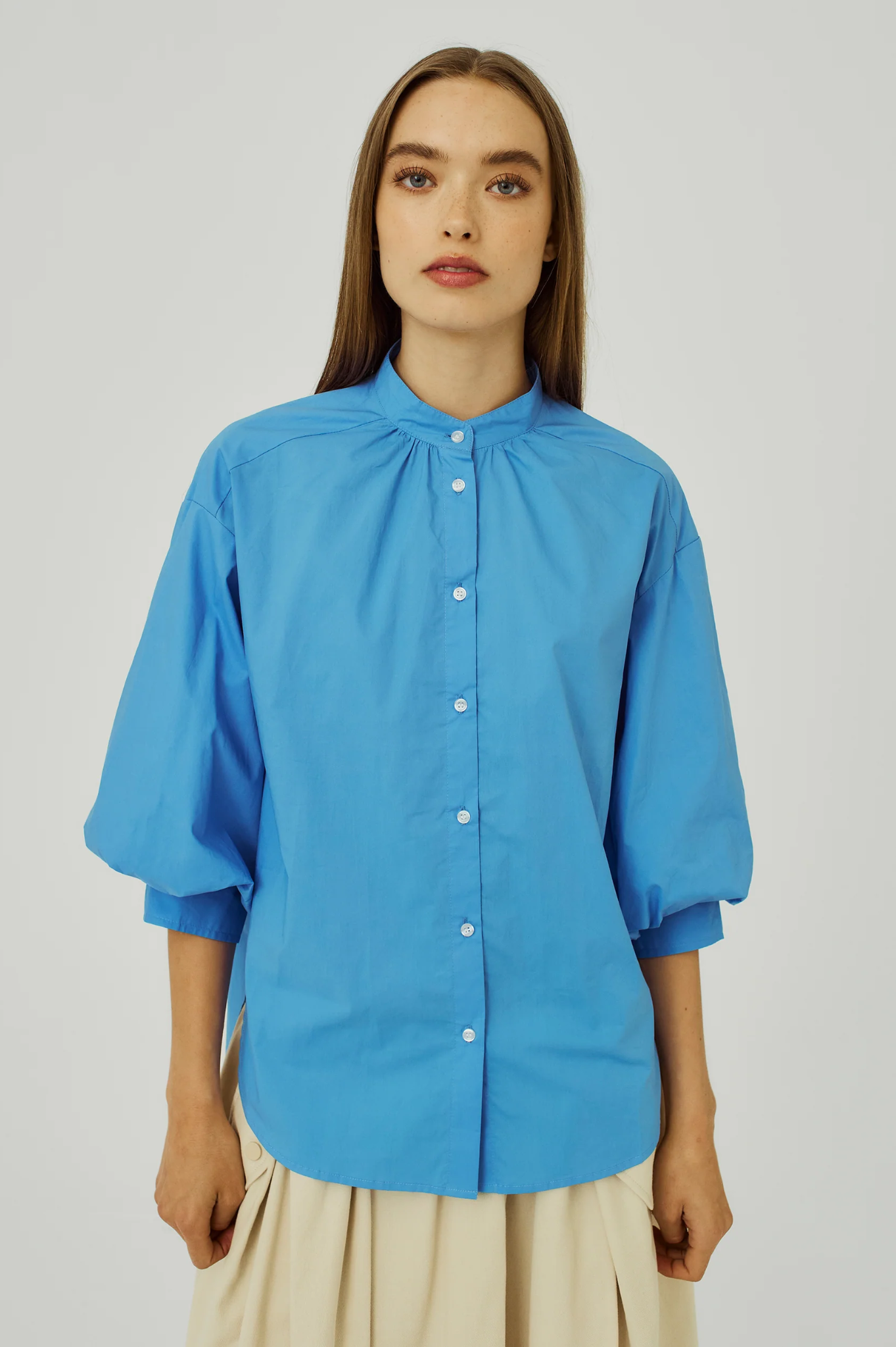 Norr - Cest 3/4 Shirt - Clear Blue