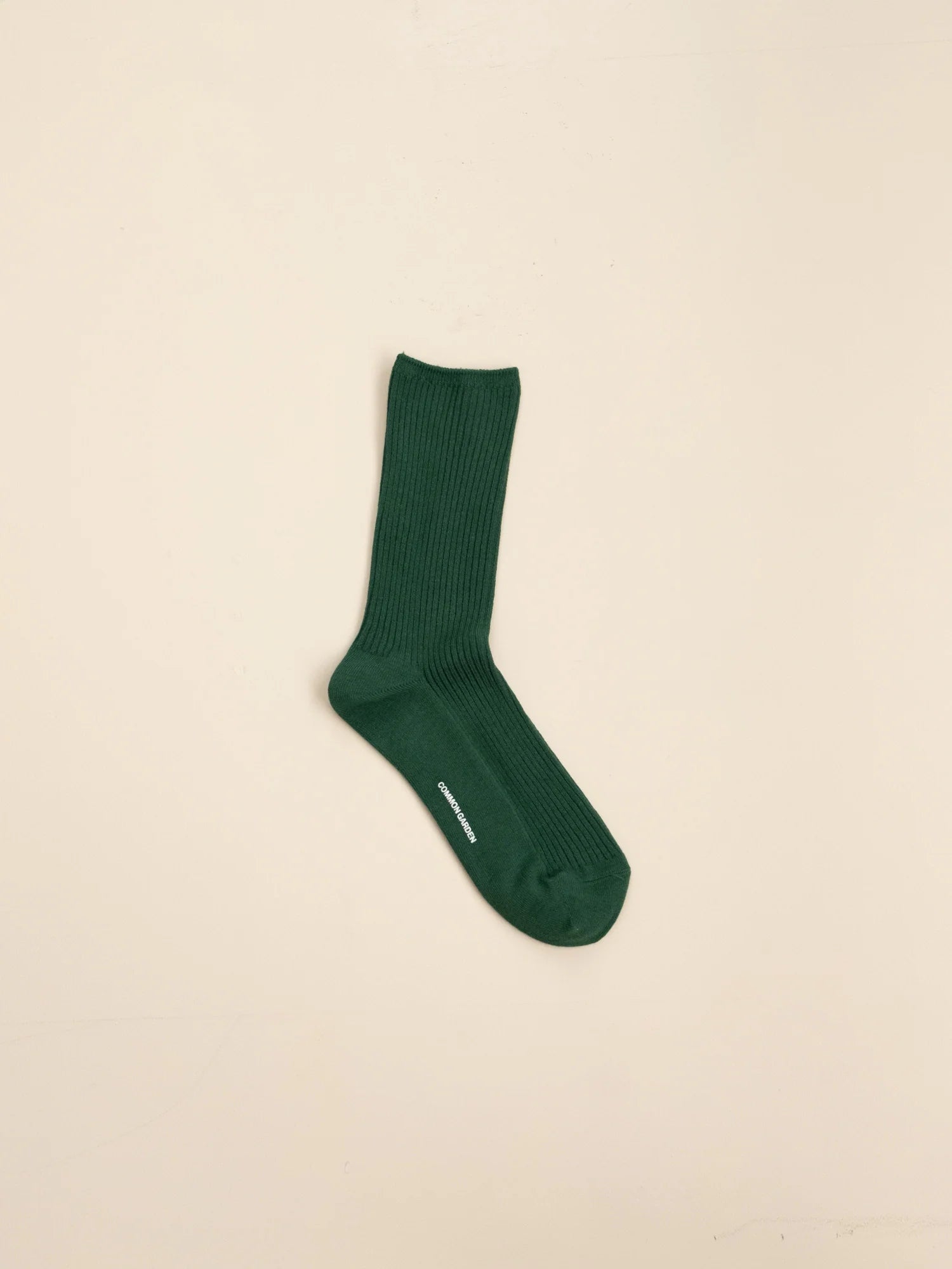 Common Garden - Ribbed Cotton Socks - Forest Green