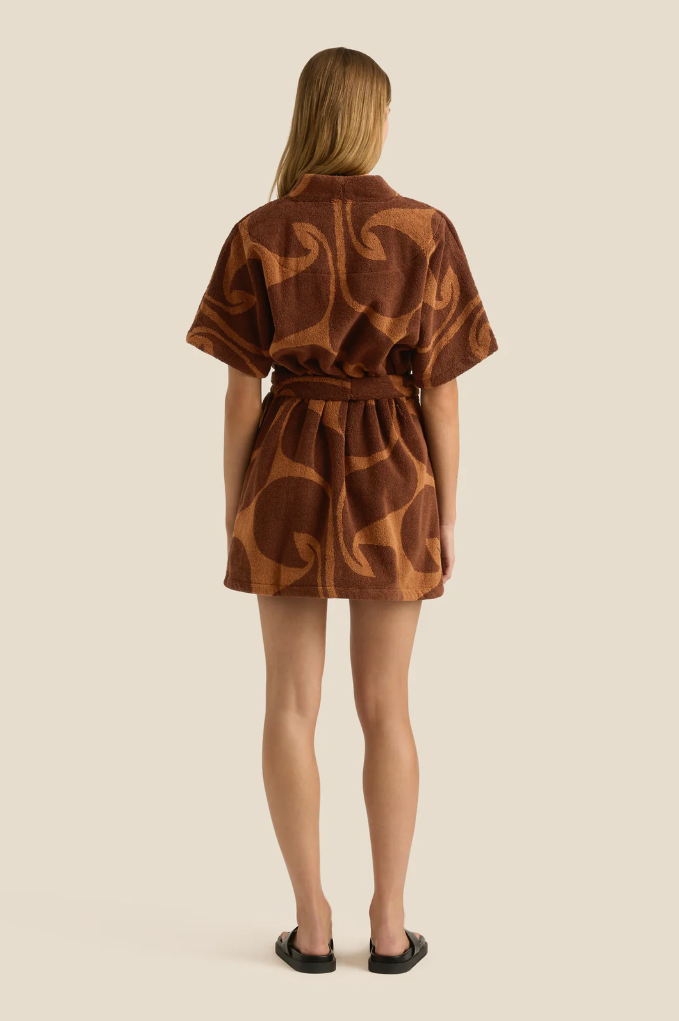 Soleil Soleil - Towelling Mini Robe - Umber