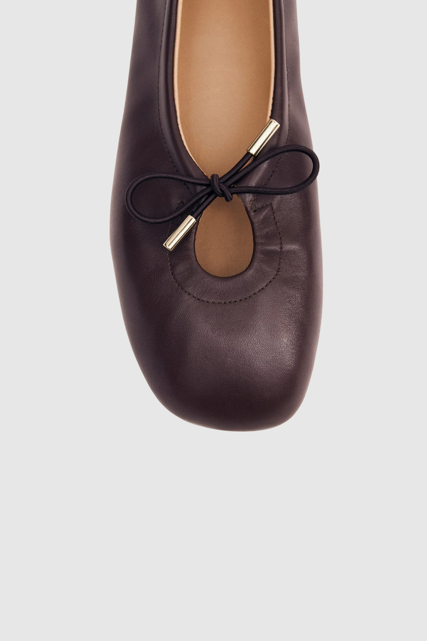 Alohas - Rosalind Leather Ballet Flats - Brown