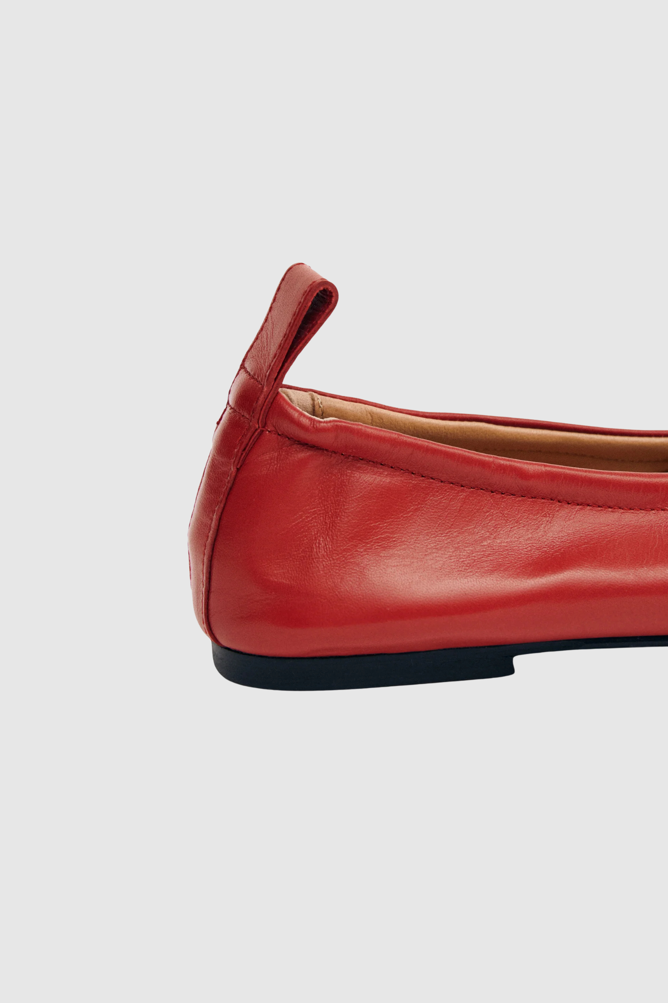 Alohas - Rosalind Leather Ballet Flats - Red