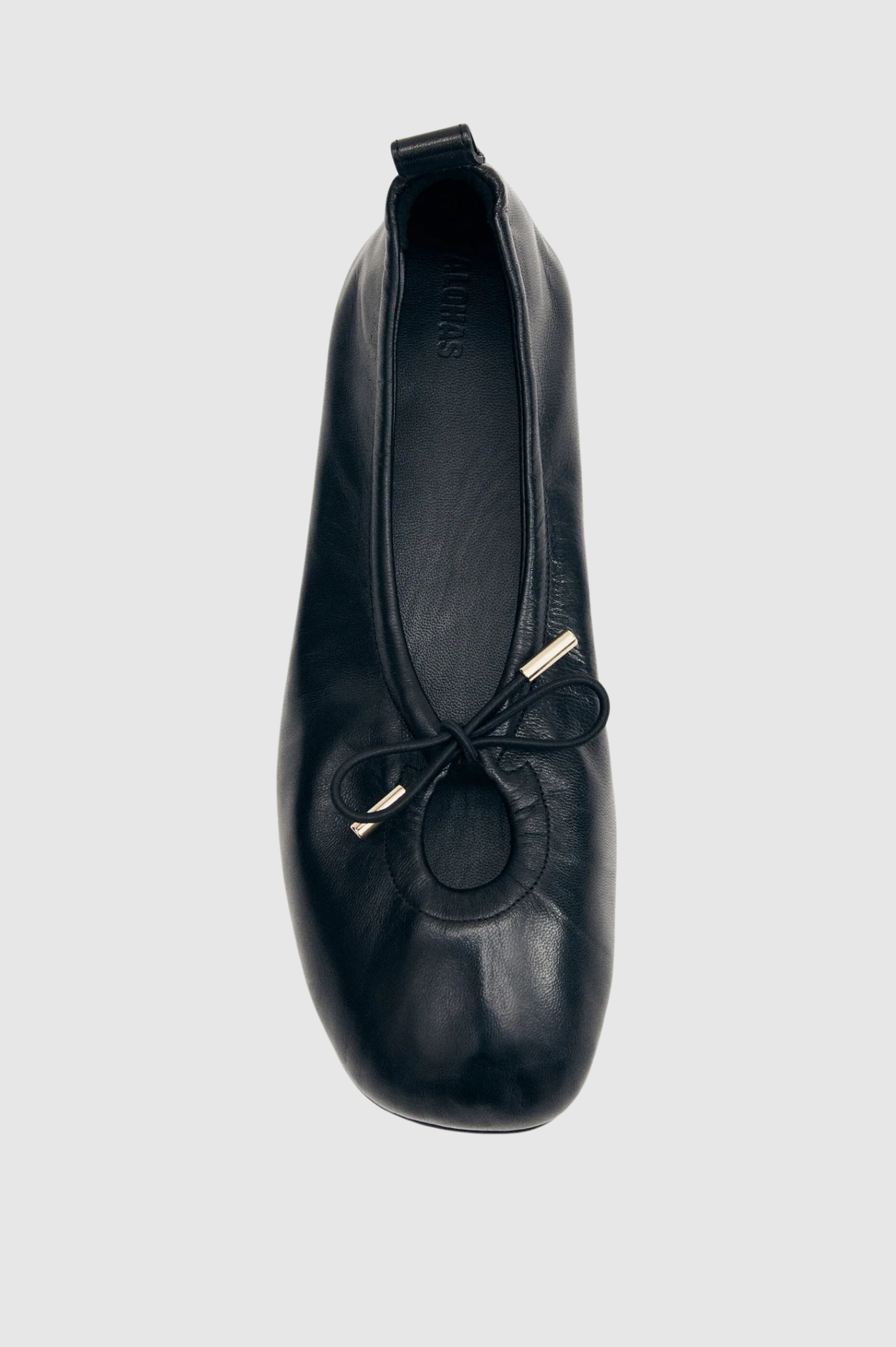 Alohas - Rosalind Leather Ballet Flats - Black
