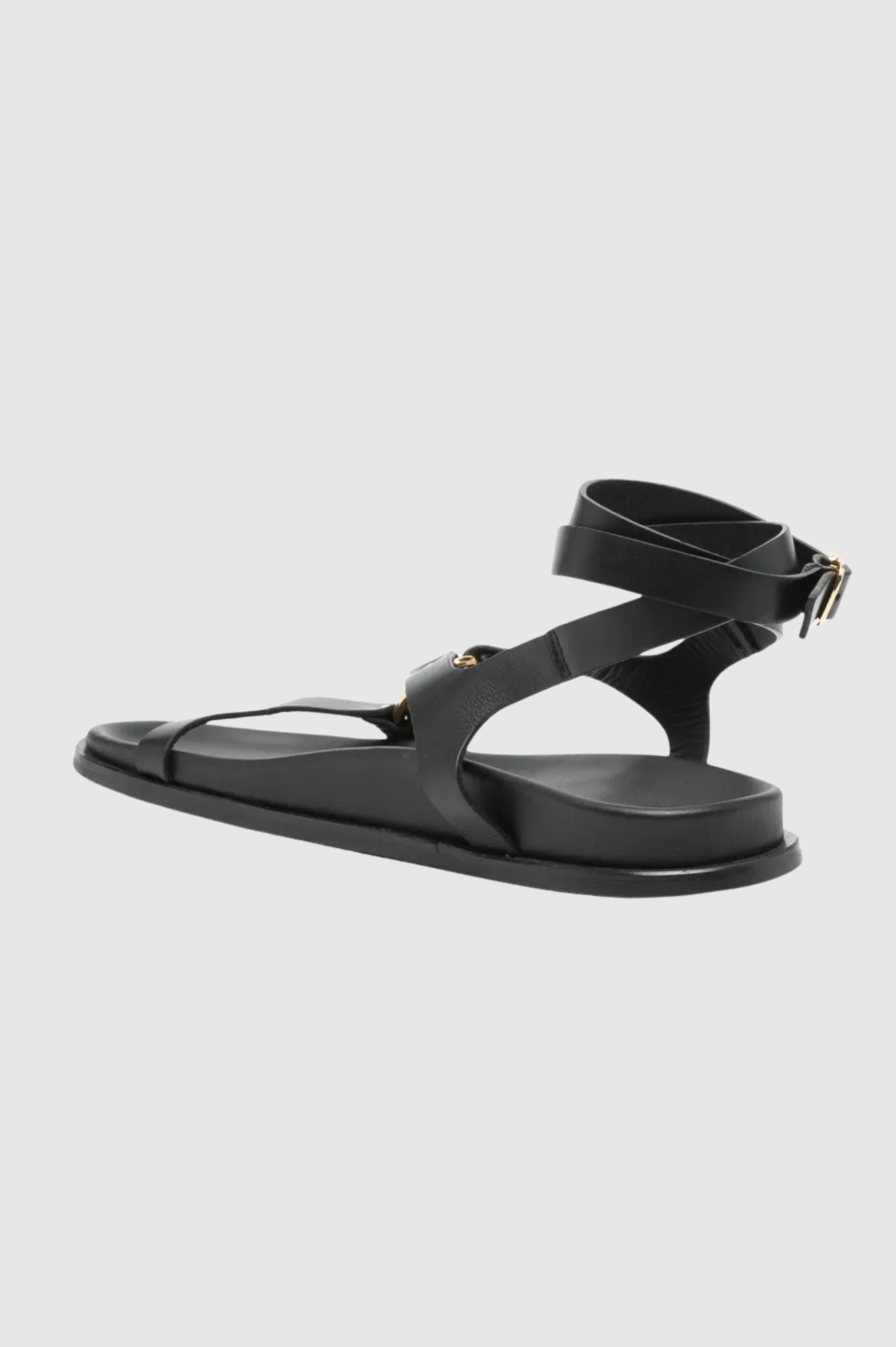 Alohas - Kizzi Leather Sandals - Black