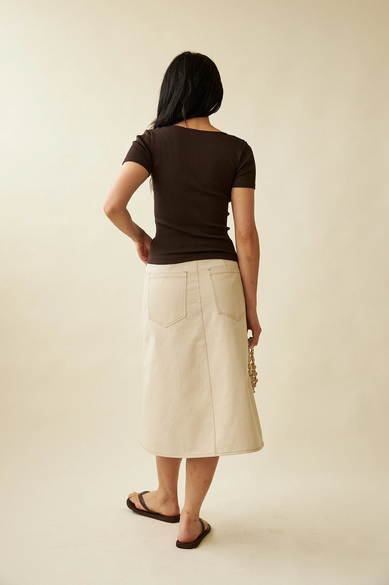 Penny Sage - Swan Tee - Cocoa