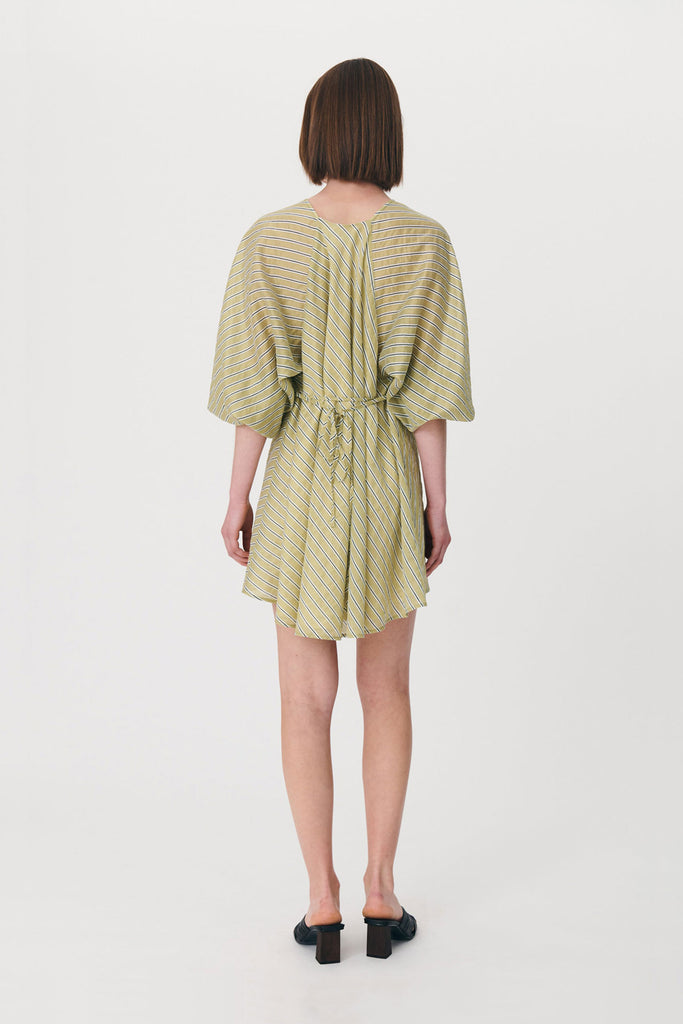 ROWIE - Amelia Stripe Mini Dress - Pistachio