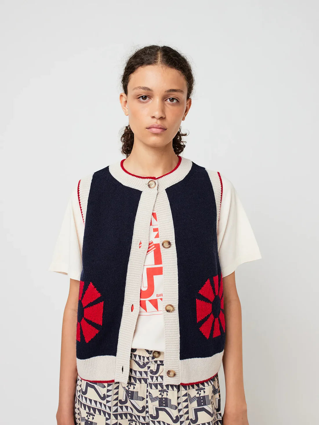 Bobo Choses - Flower knitted vest