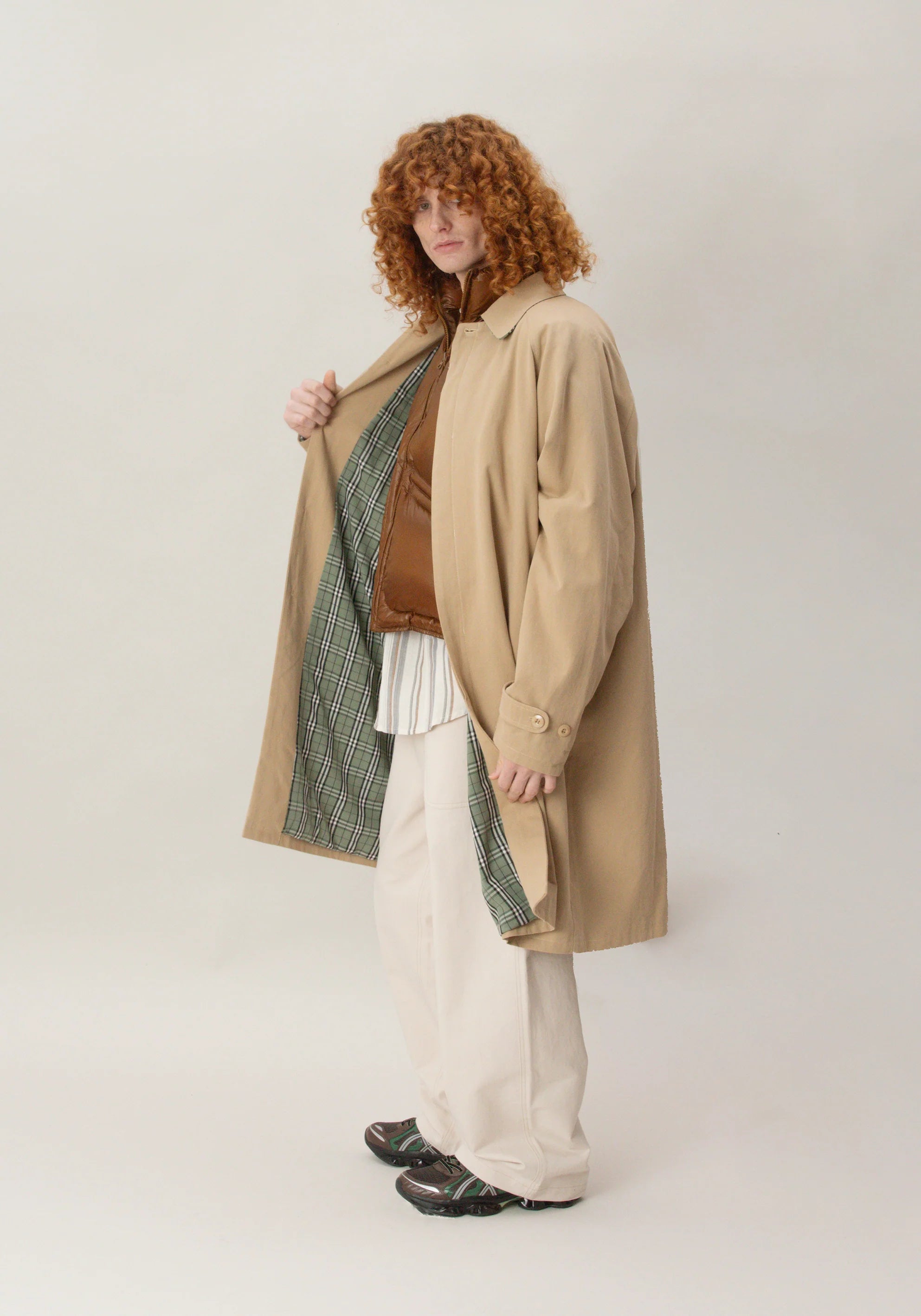 Checks Downtown - Cloak Jacket - Tan