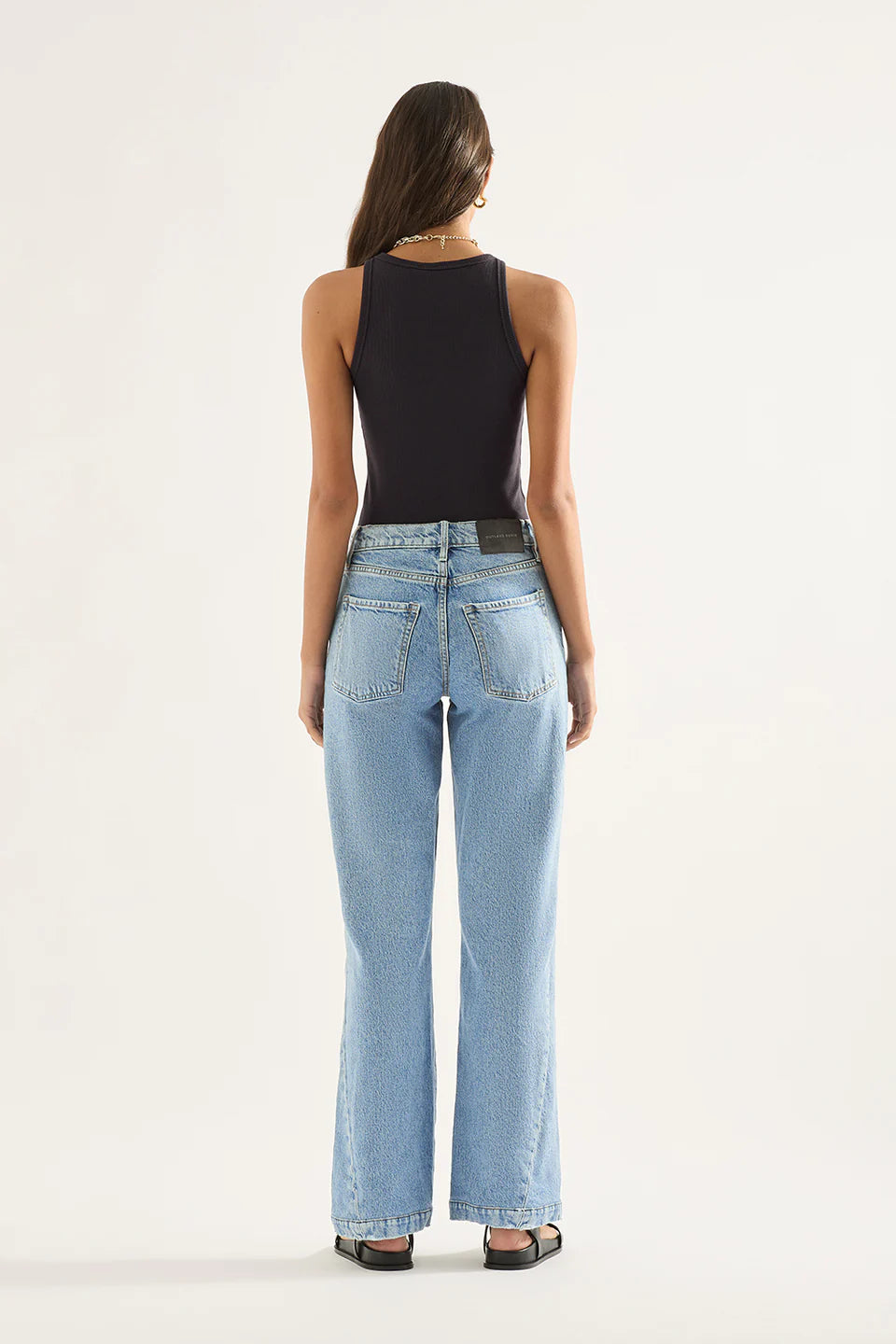 Outland Denim - Ren High Flare Jeans - Ezra Blue