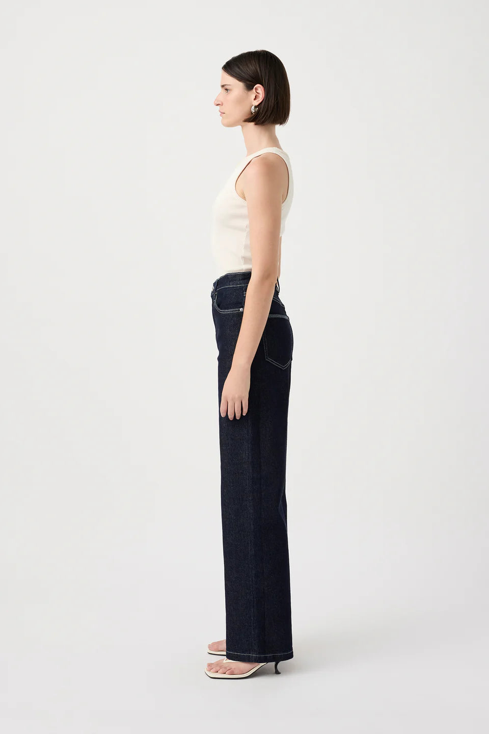 Outland Denim - Ellie High Wide Leg Jean - Rinse