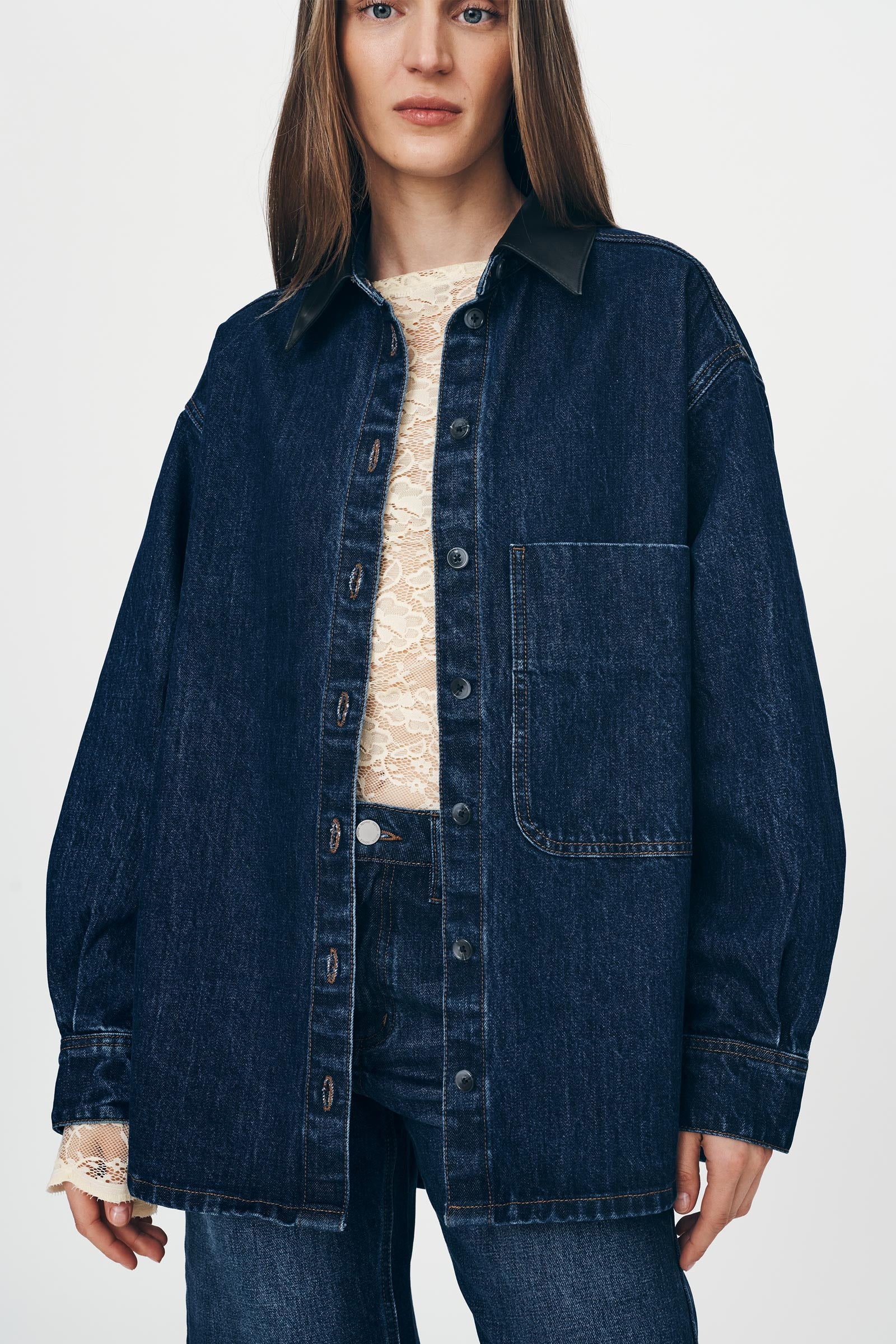 ROWIE - Clancy Oversized Jacket - Classic Indigo