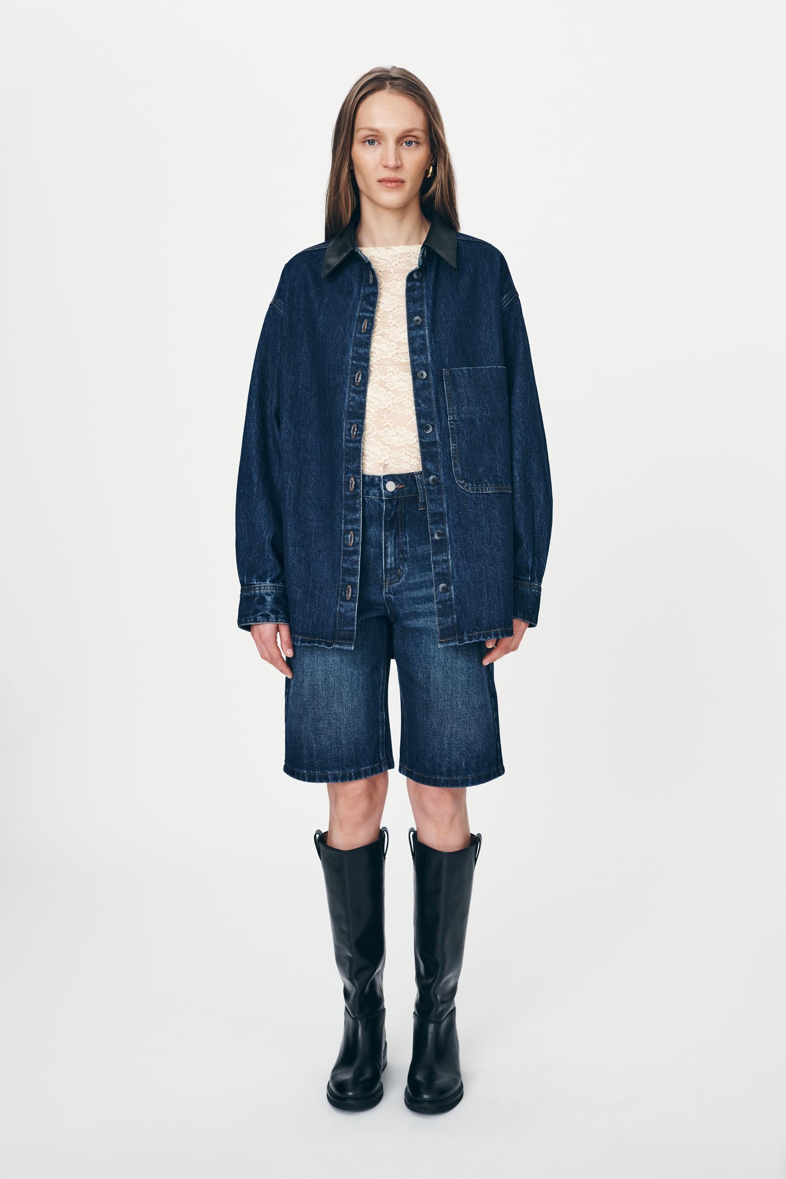 ROWIE - Clancy Oversized Jacket - Classic Indigo