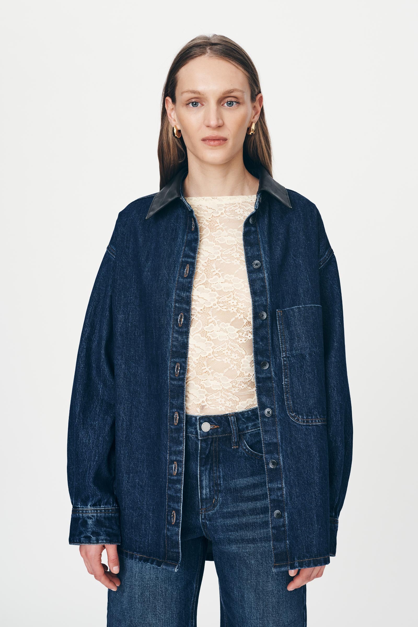 ROWIE - Clancy Oversized Jacket - Classic Indigo