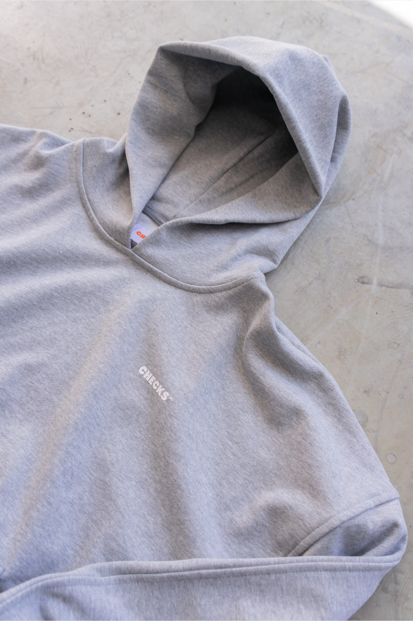 Checks Downtown -Swaddle Hoodie - Athletic Grey