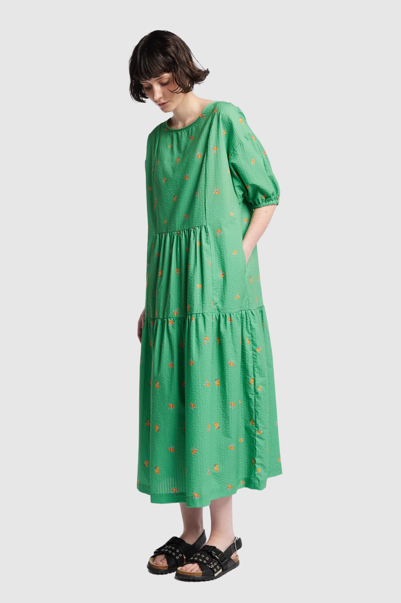 Kloke - Gradient Dress - Green Floral