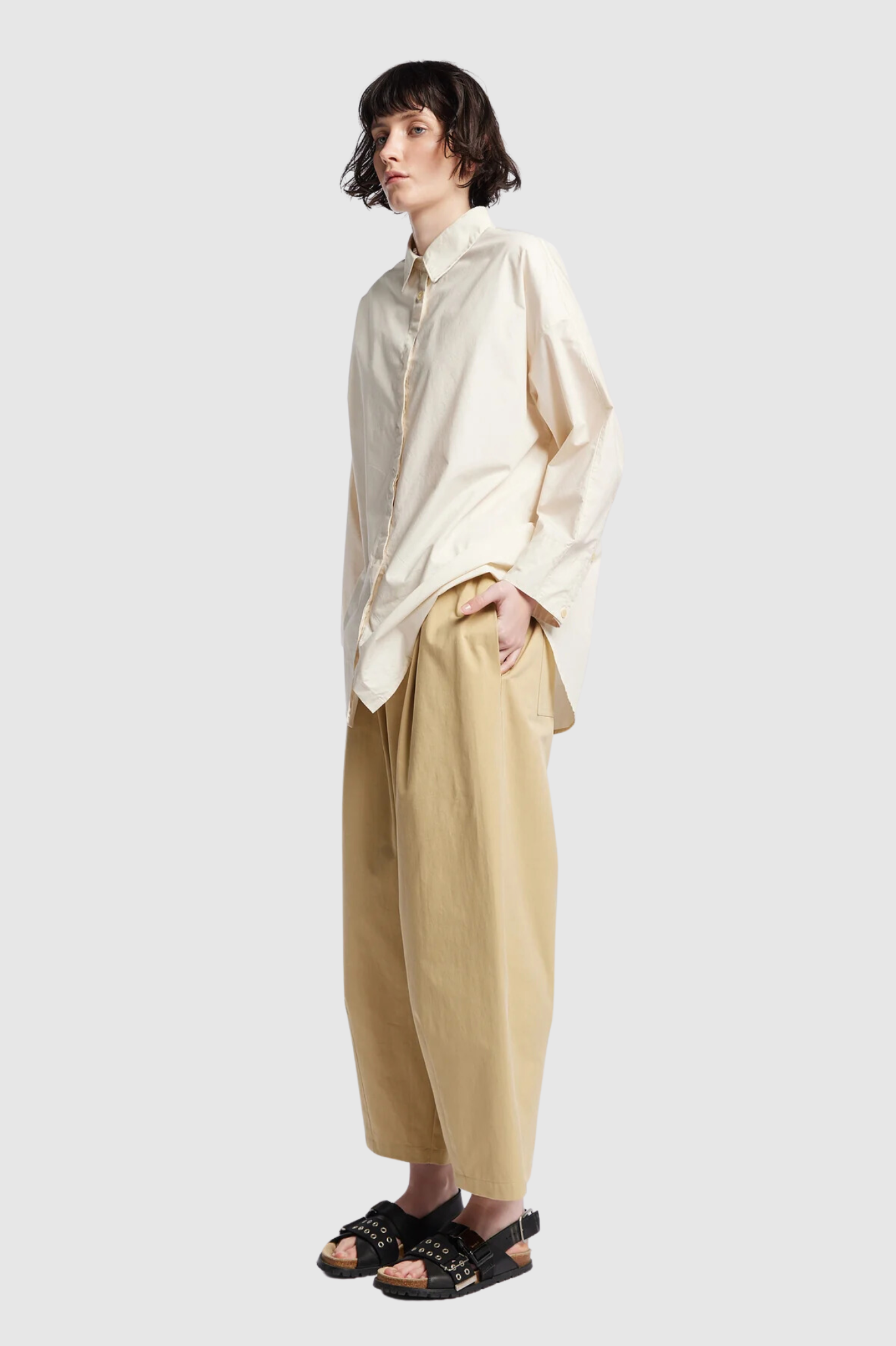 Kloke - Factor Pleat Pant - Sand