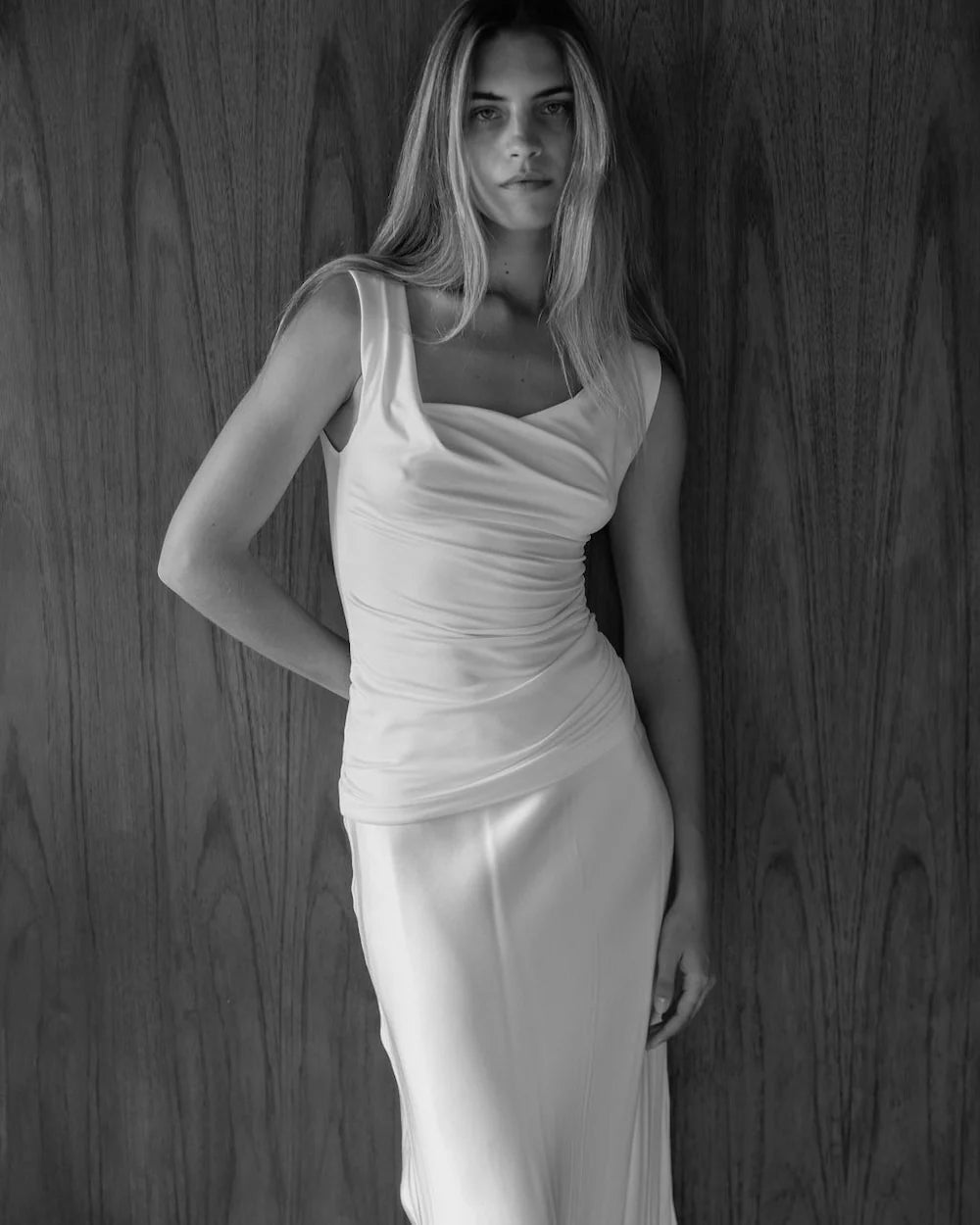 Dominique Healy - Nevermind Singlet - White