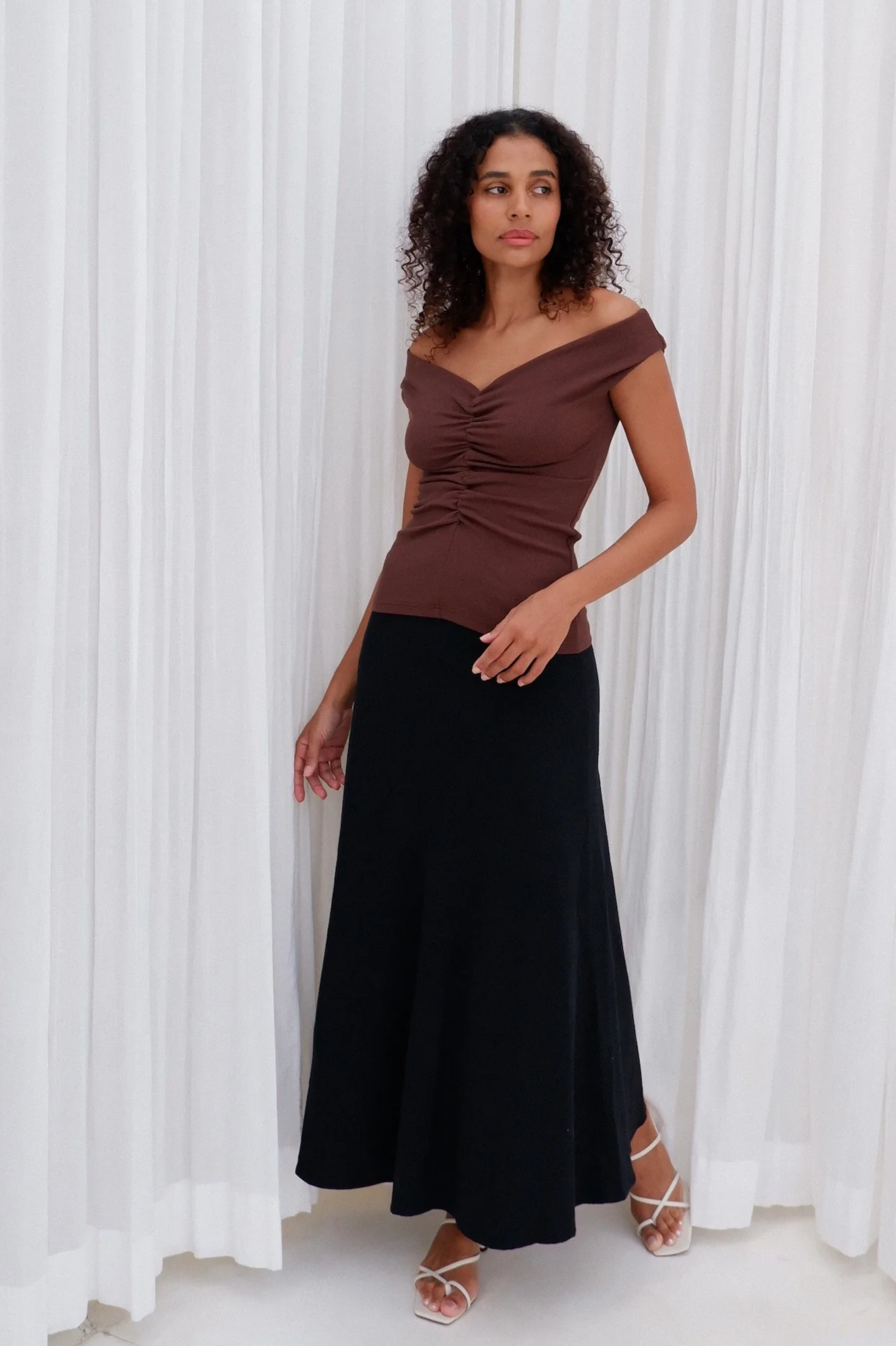 Dominique Healy - Niveah Tee - Chocolate Rib