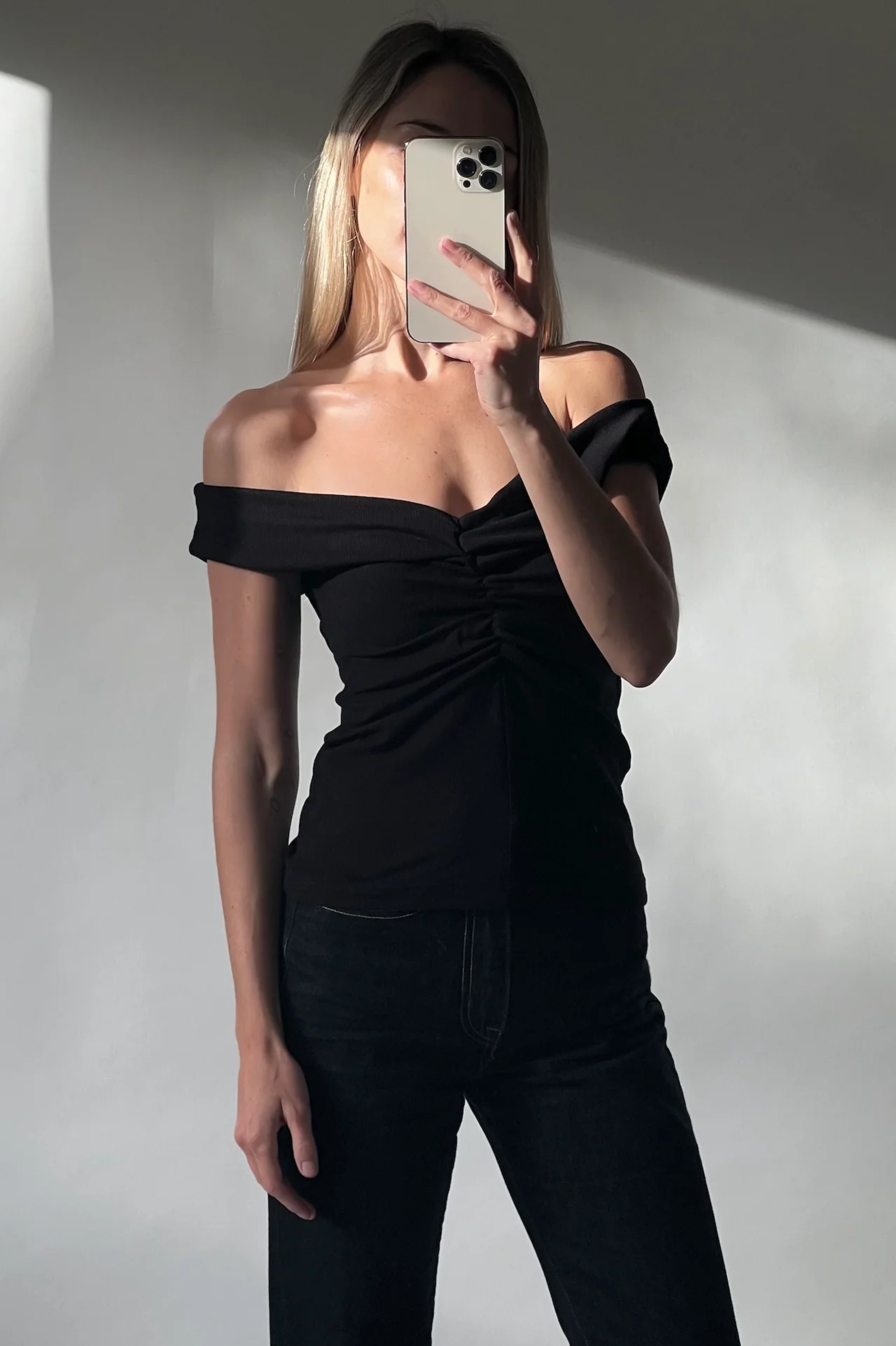 Dominique Healy - Niveah Tee -  Black Rib