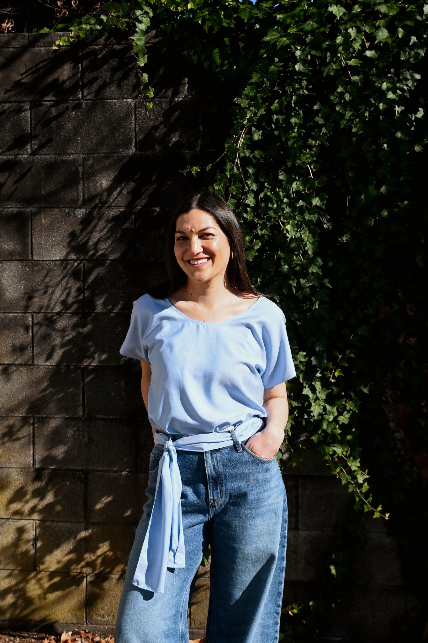 ANNIE - Sylvie Blouse - Lightest Blue