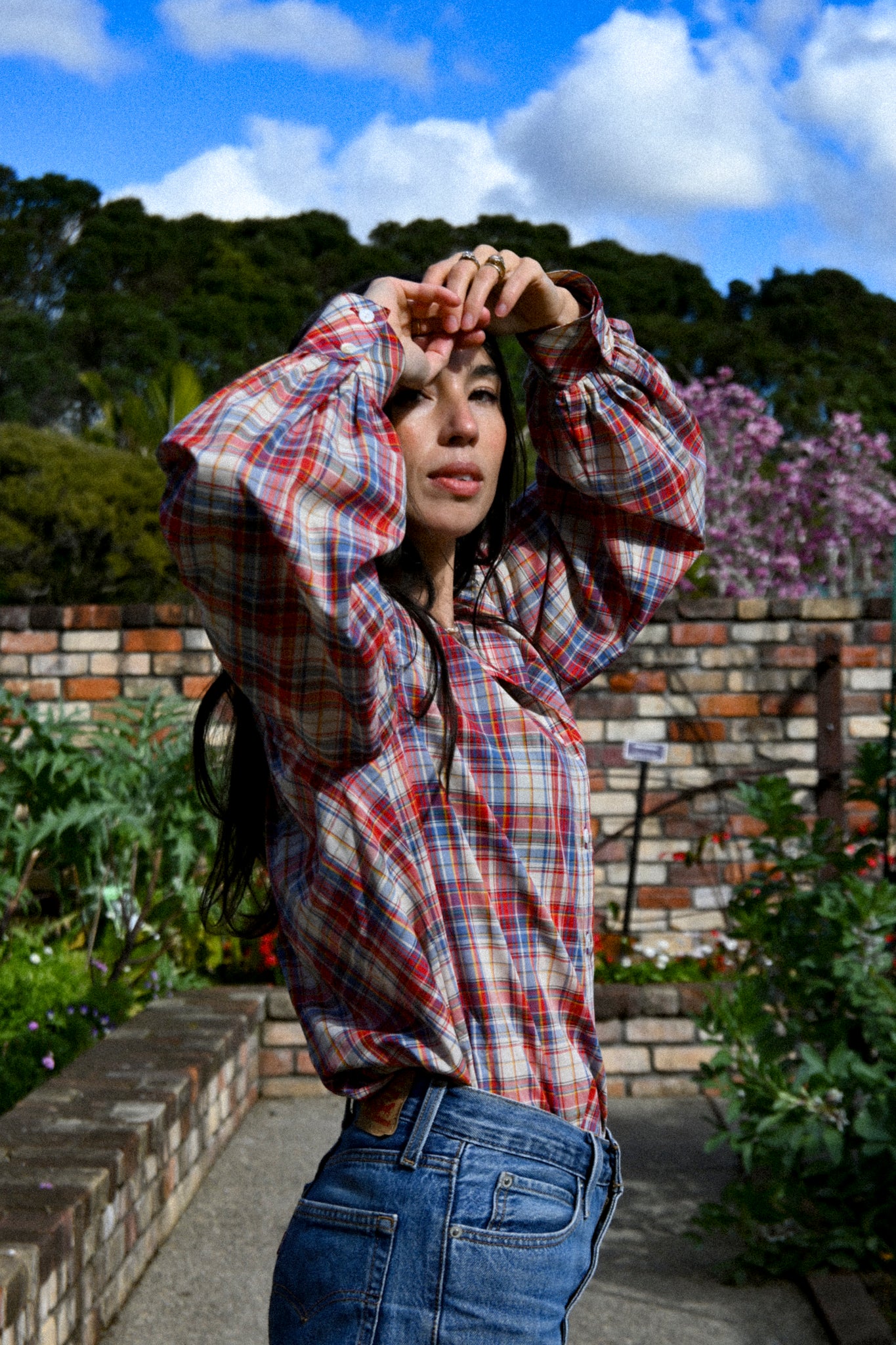 ANNIE - Poet Blouse - Picnic Check