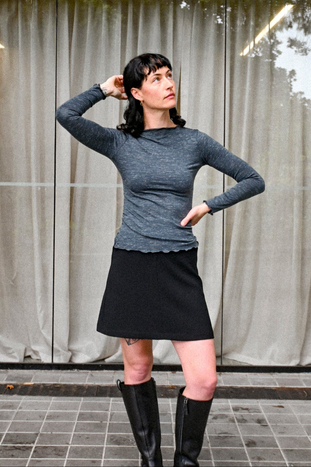 ANNIE - Kate L/S Merino - Seaweed Marle