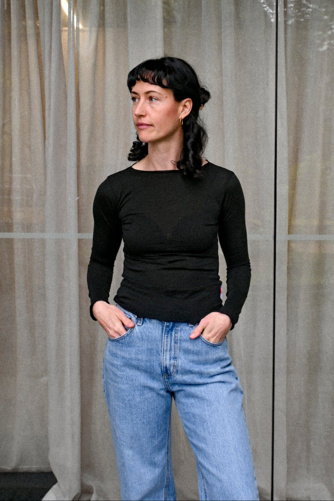 ANNIE - Kate L/S Merino - Black
