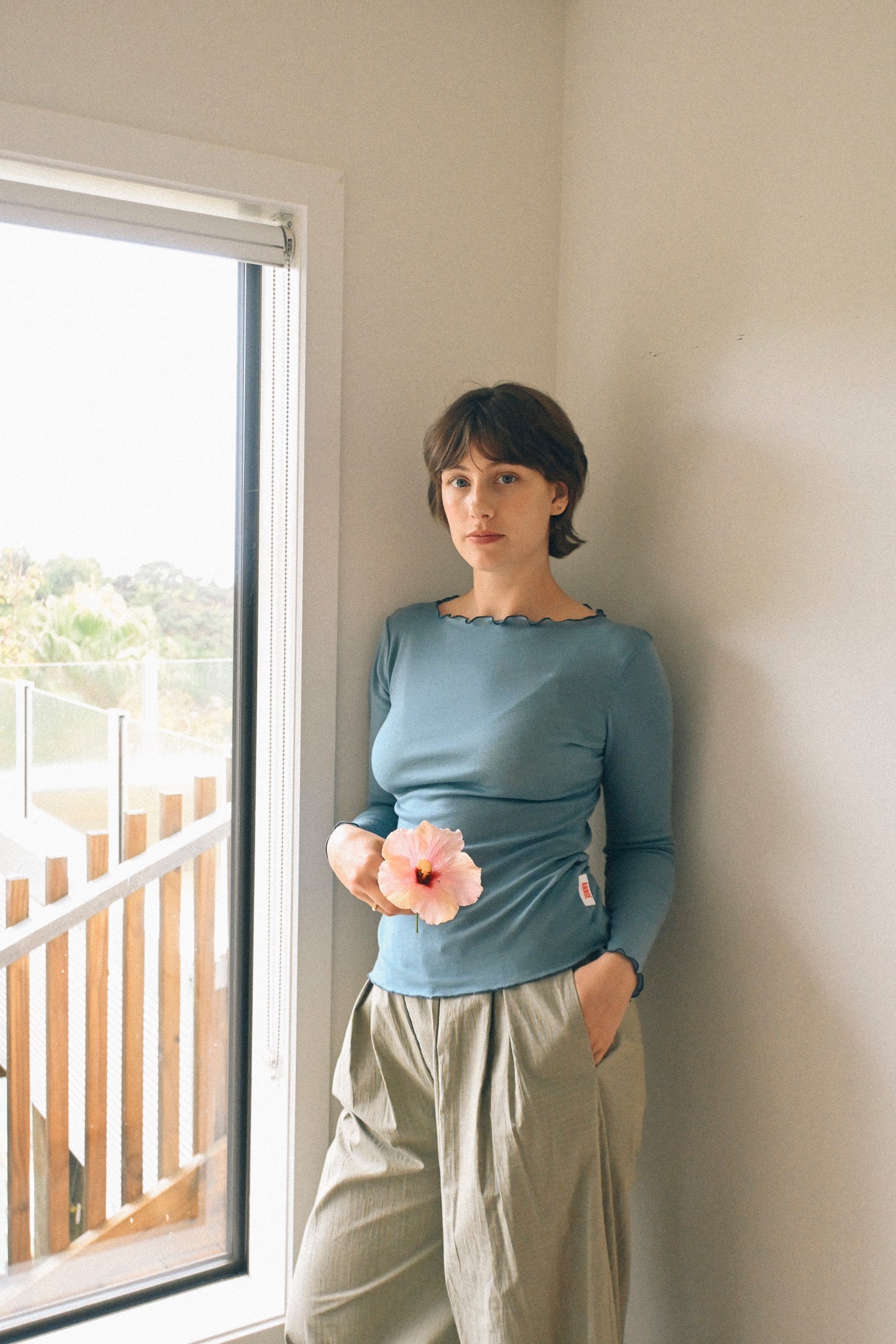 ANNIE - Kate L/S Merino - Sky Blue