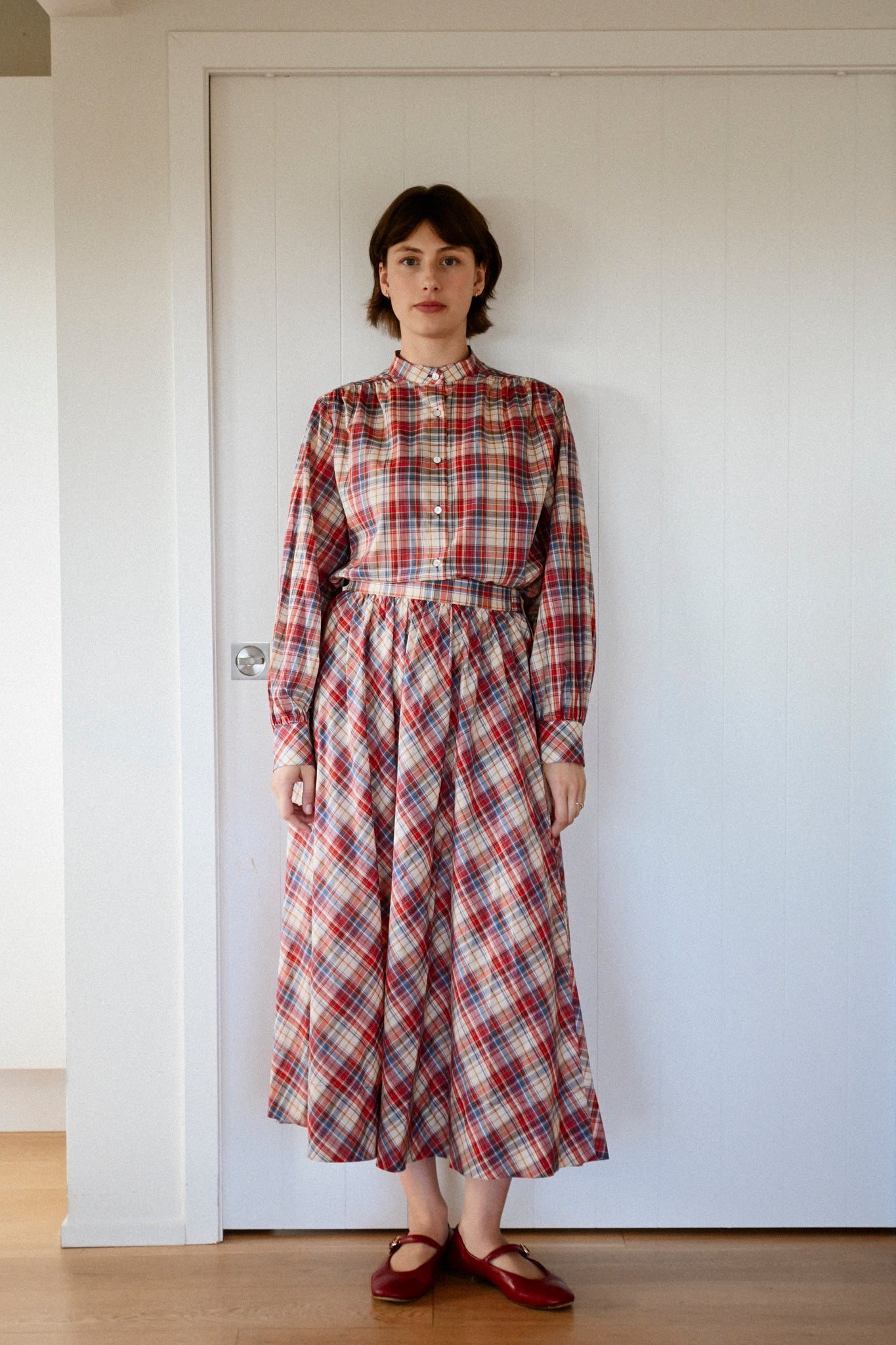 ANNIE - Poet Blouse - Picnic Check
