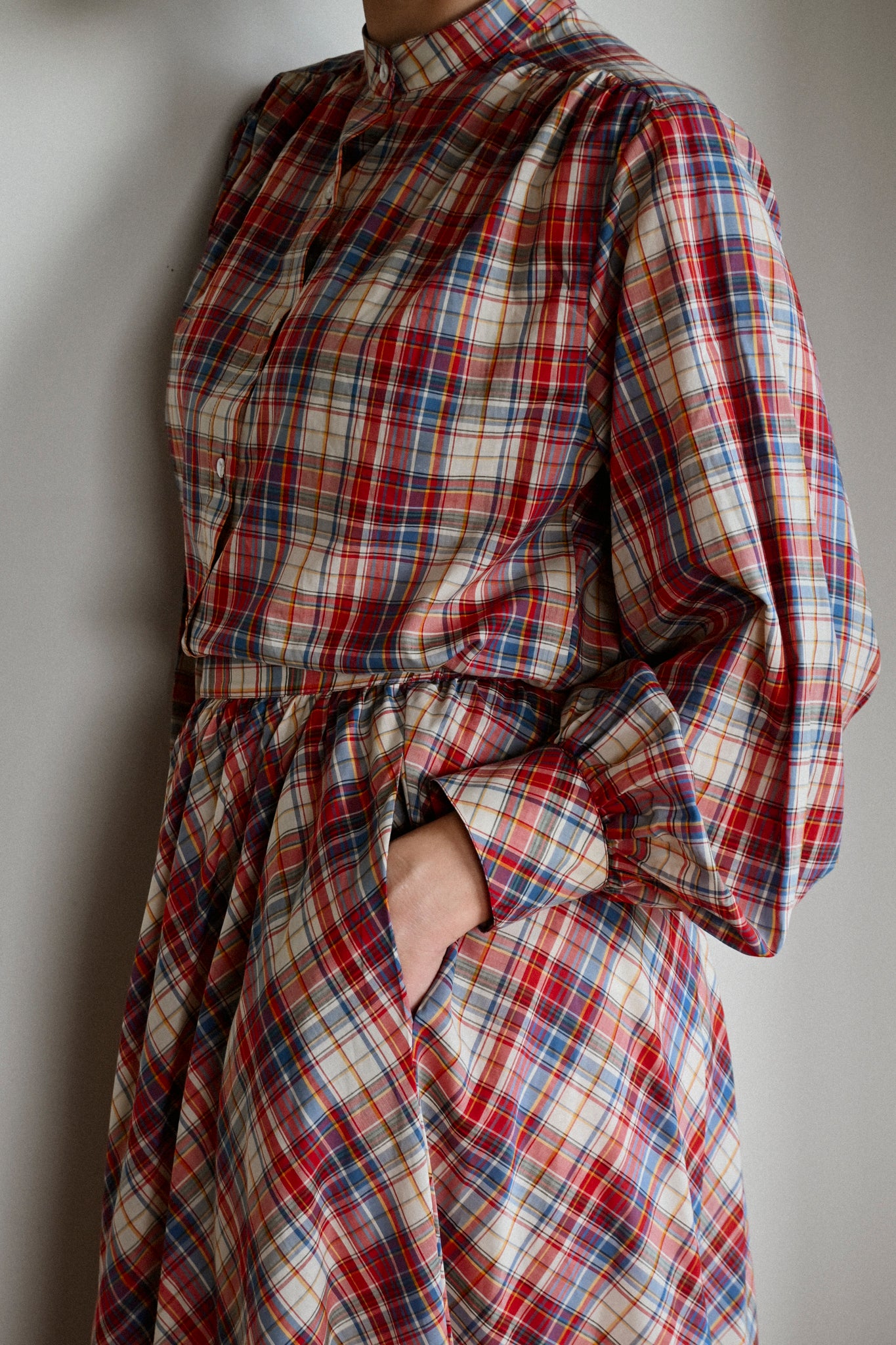 ANNIE - Poet Blouse - Picnic Check