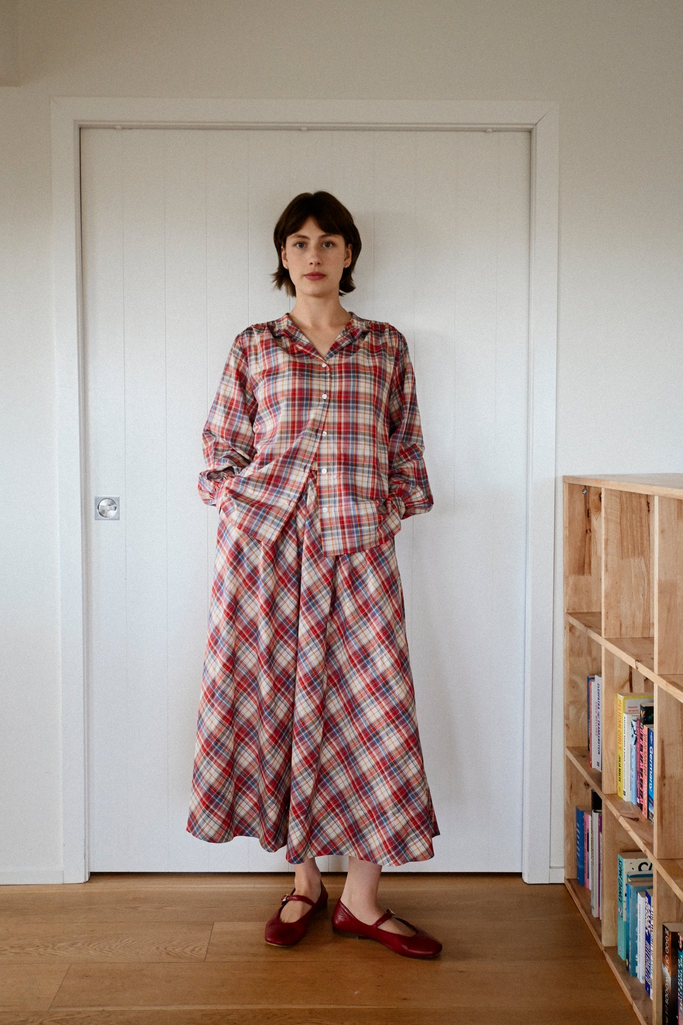 ANNIE - Poet Blouse - Picnic Check