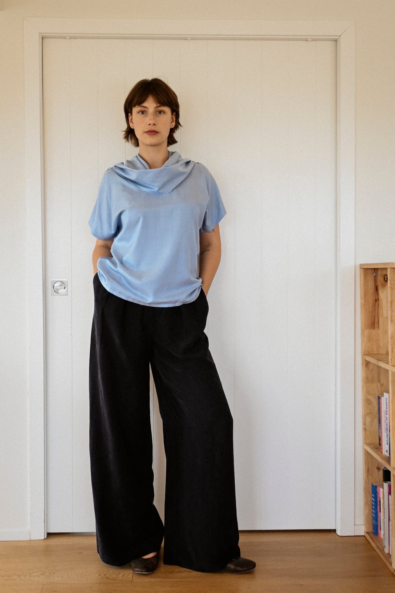 ANNIE - Sylvie Blouse - Lightest Blue