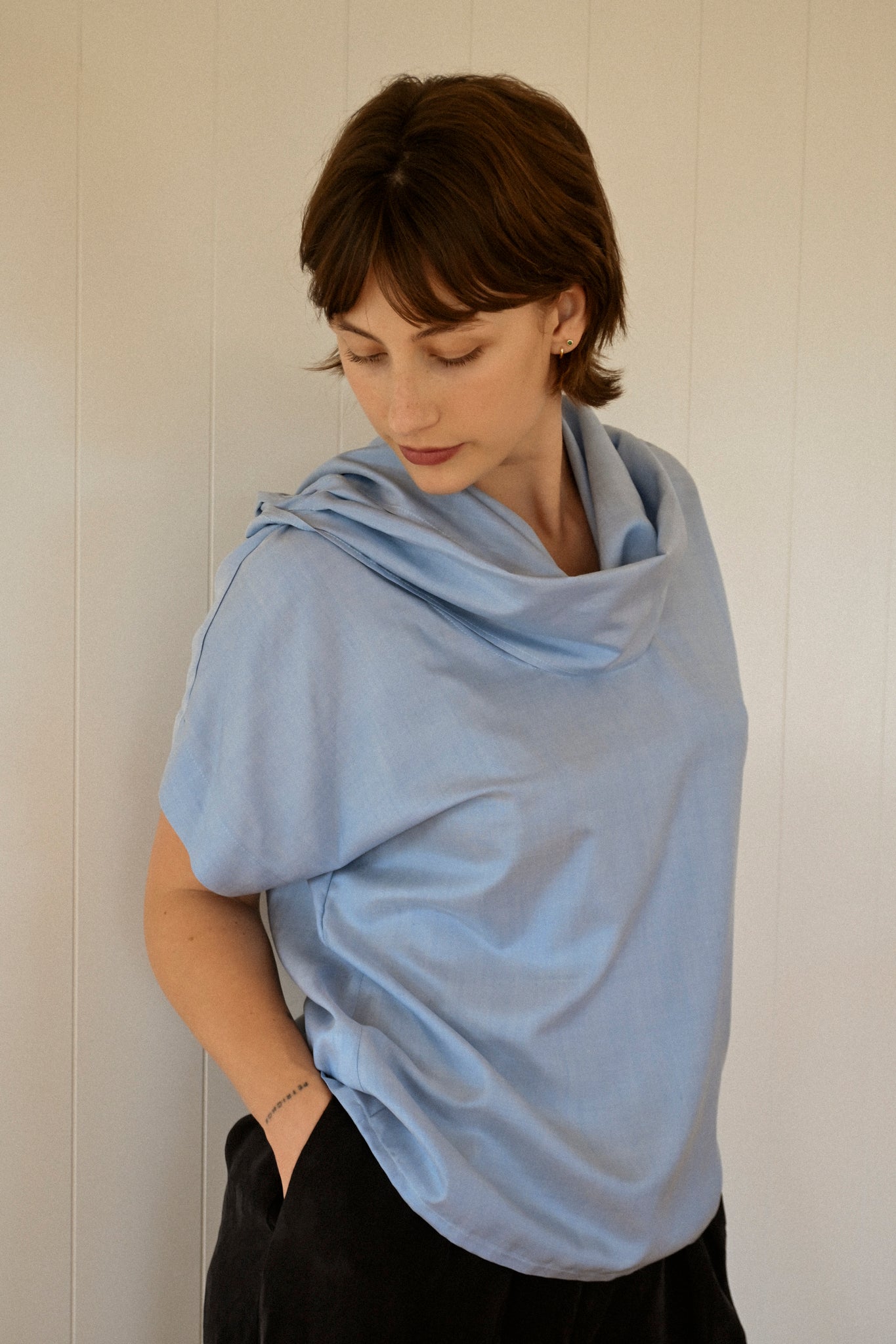 ANNIE - Sylvie Blouse - Lightest Blue