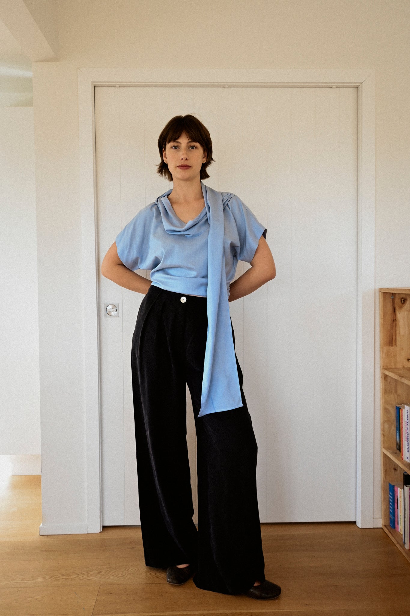 ANNIE - Sylvie Blouse - Lightest Blue