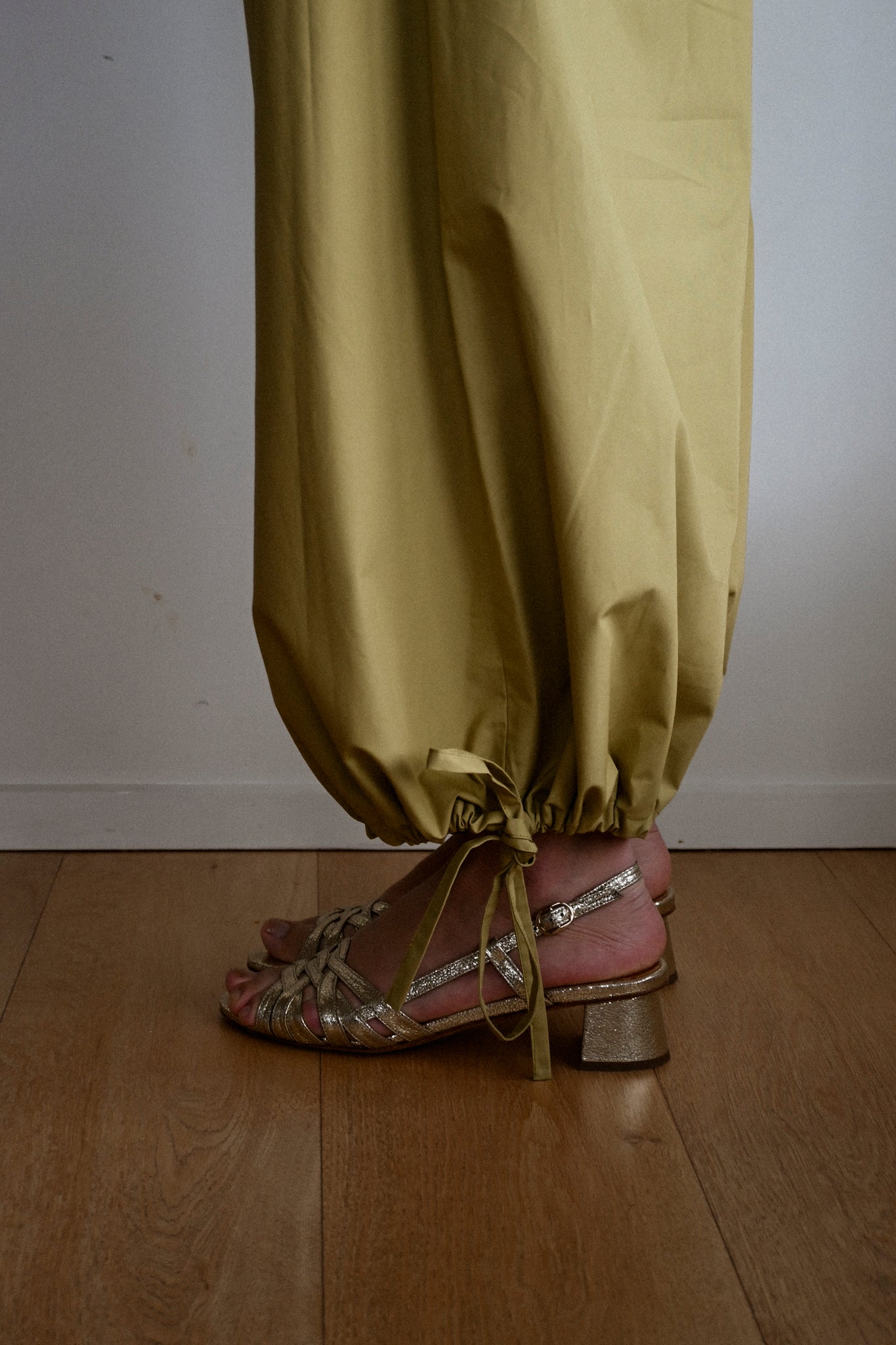 ANNIE - Miller Wide Leg Pant - Chartreuse