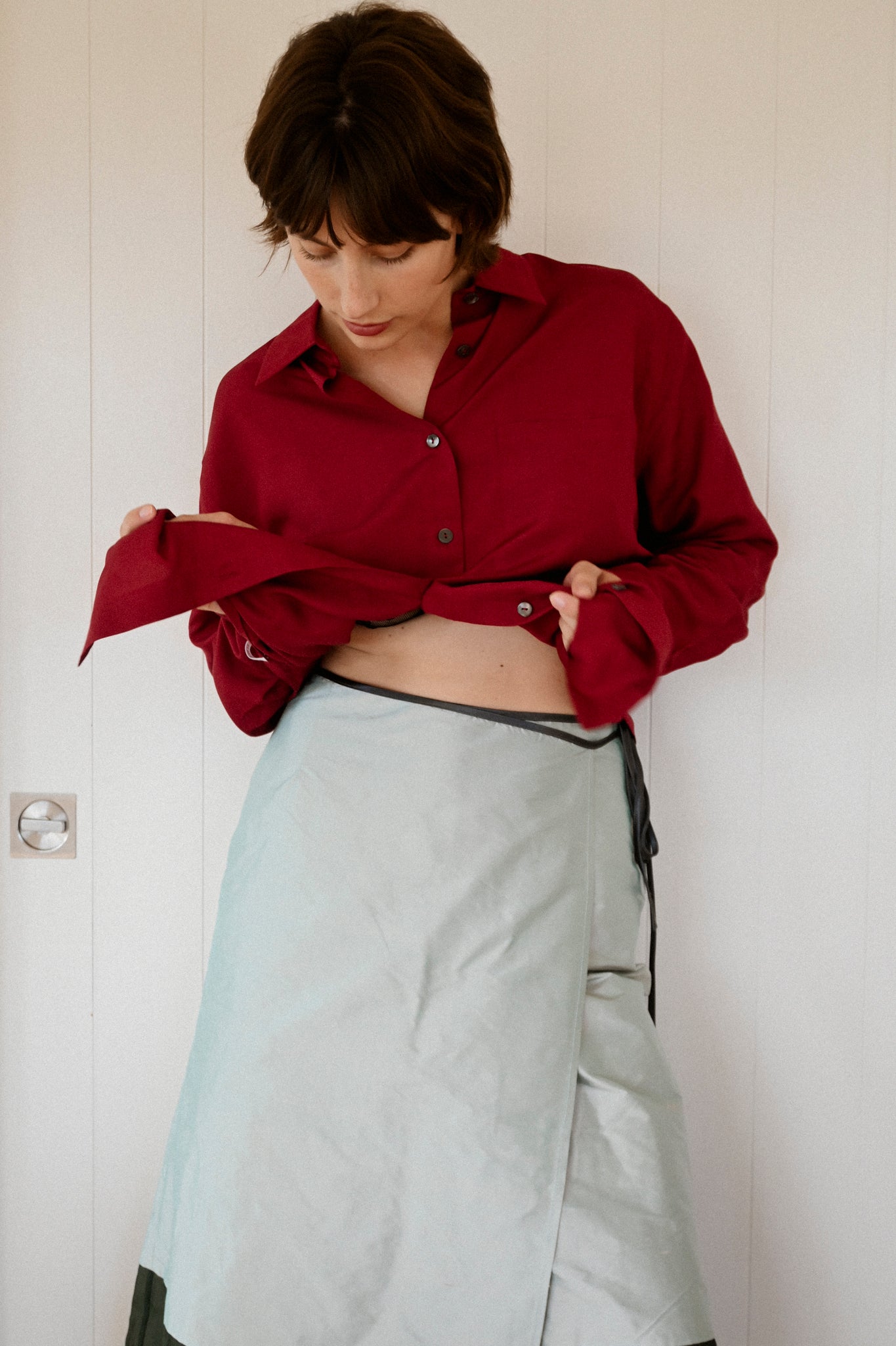 ANNIE - Porter Skirt - Arctic Blue/Emerald