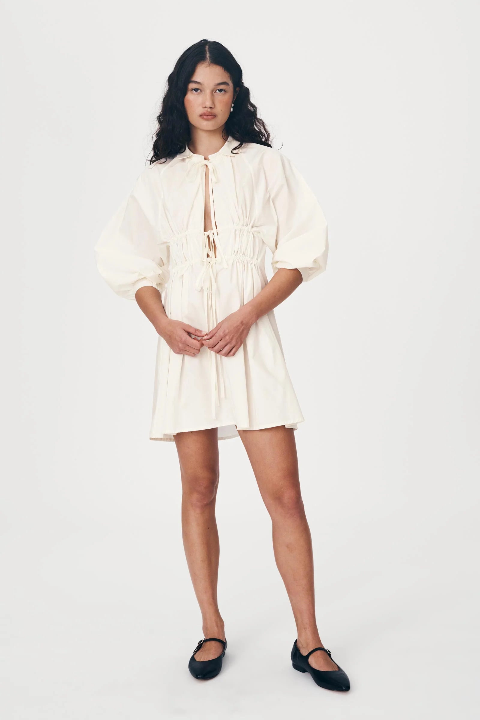 ROWIE - Eden Organic Mini Dress - Creme