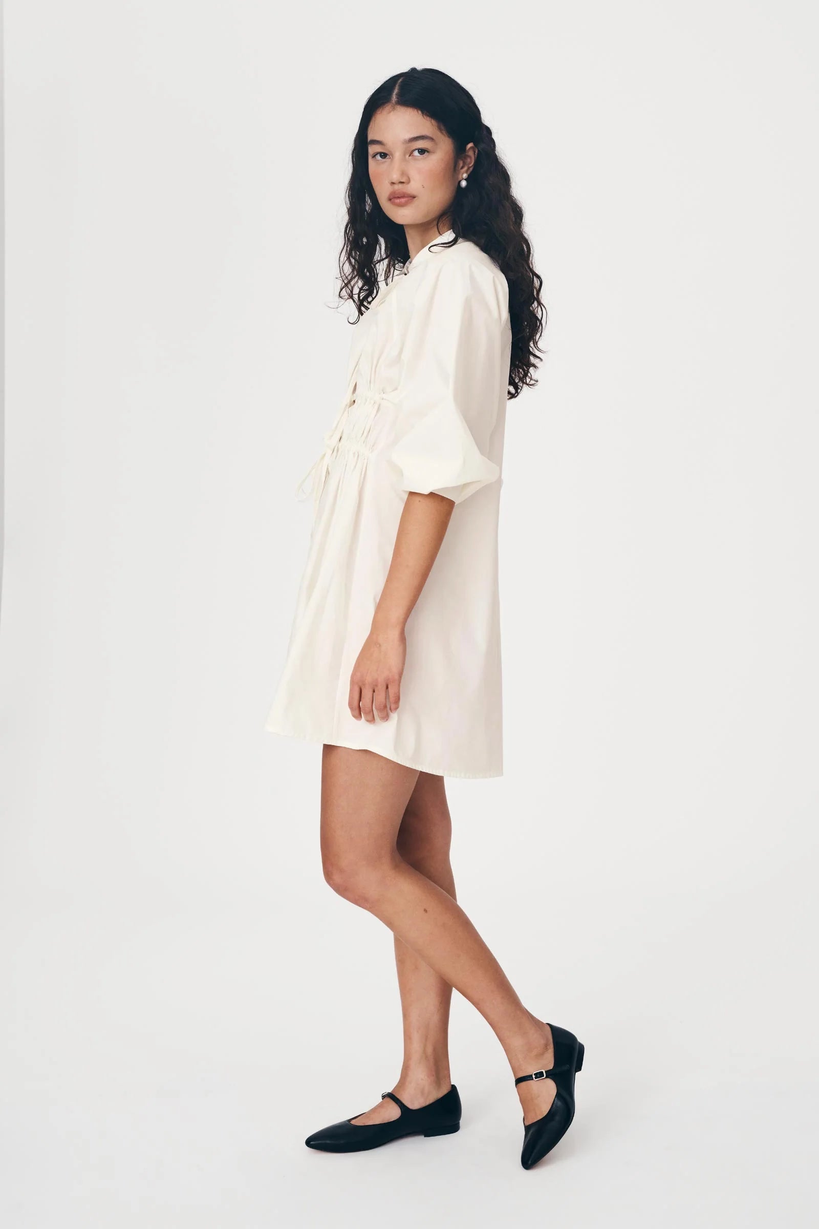 ROWIE - Eden Organic Mini Dress - Creme