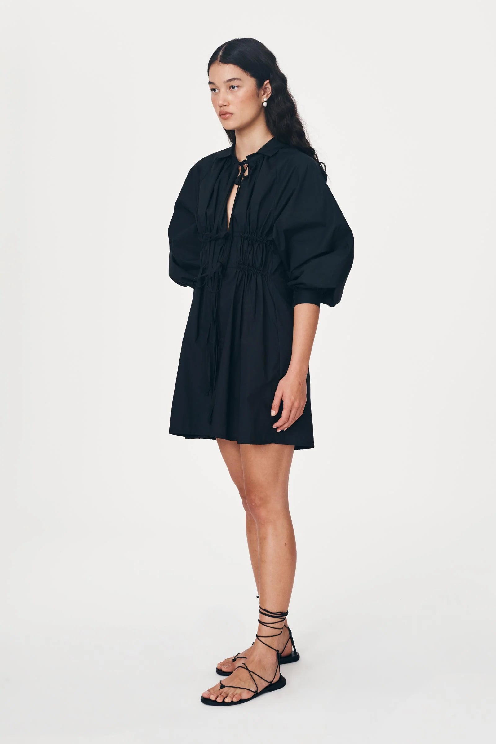 ROWIE - Eden Organic Mini Dress - Noir