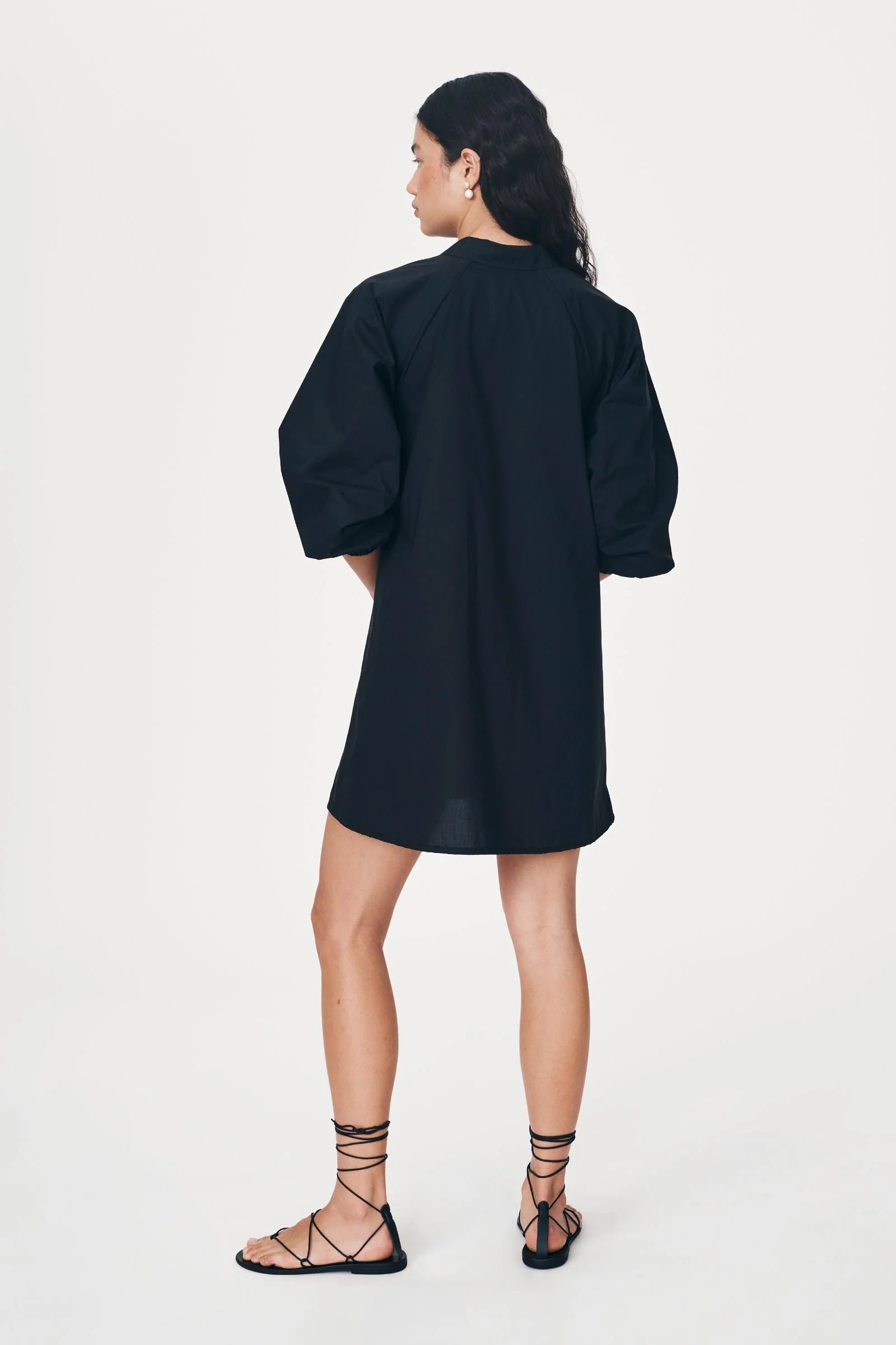 ROWIE - Eden Organic Mini Dress - Noir