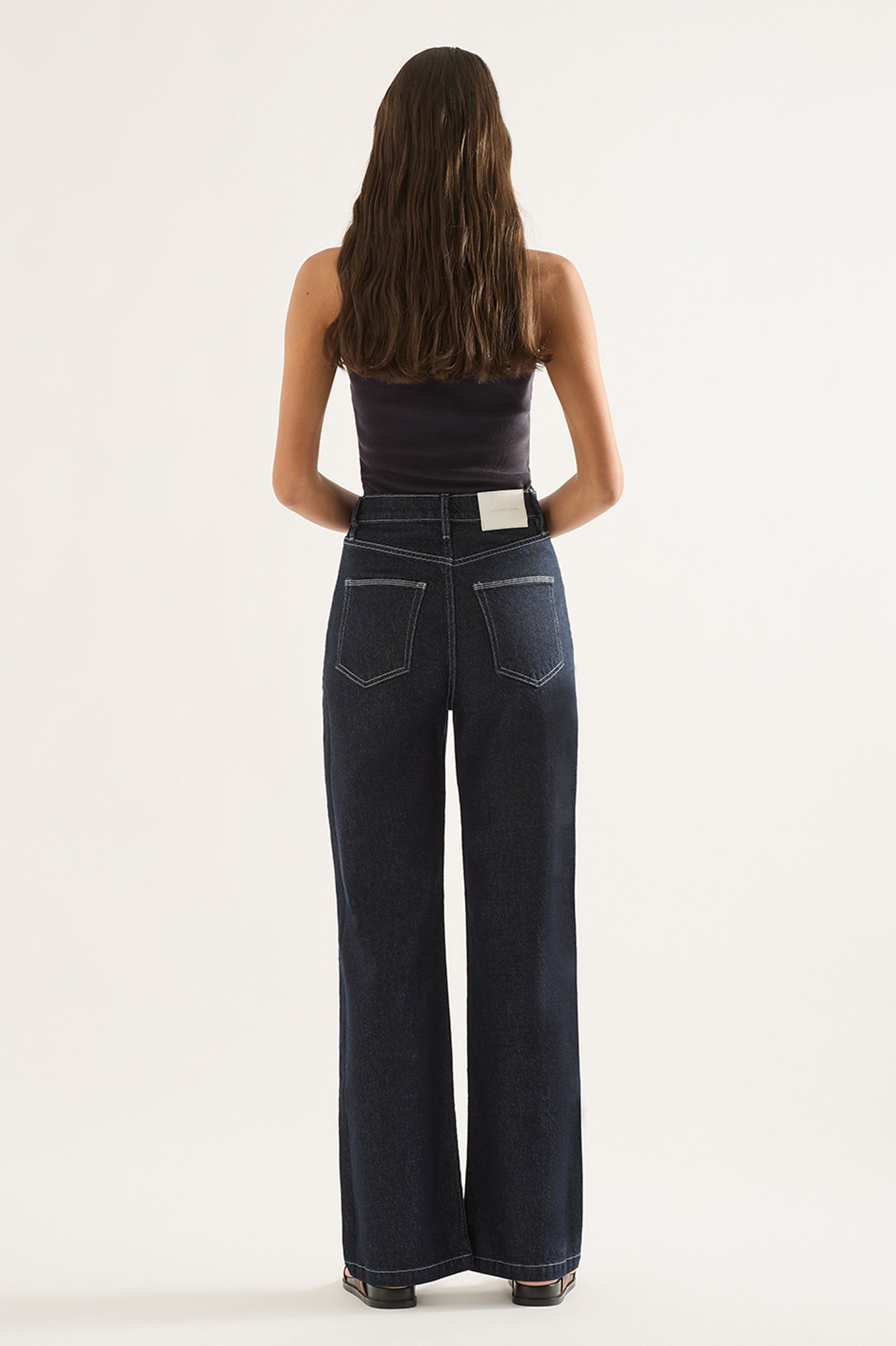 Outland Denim - Ellie High Wide Leg Jean - Rinse