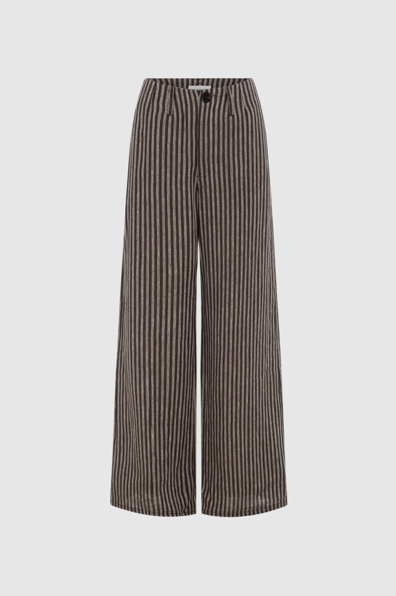 ROWIE - Carlotta Linen Wide Pants - Brown stripe