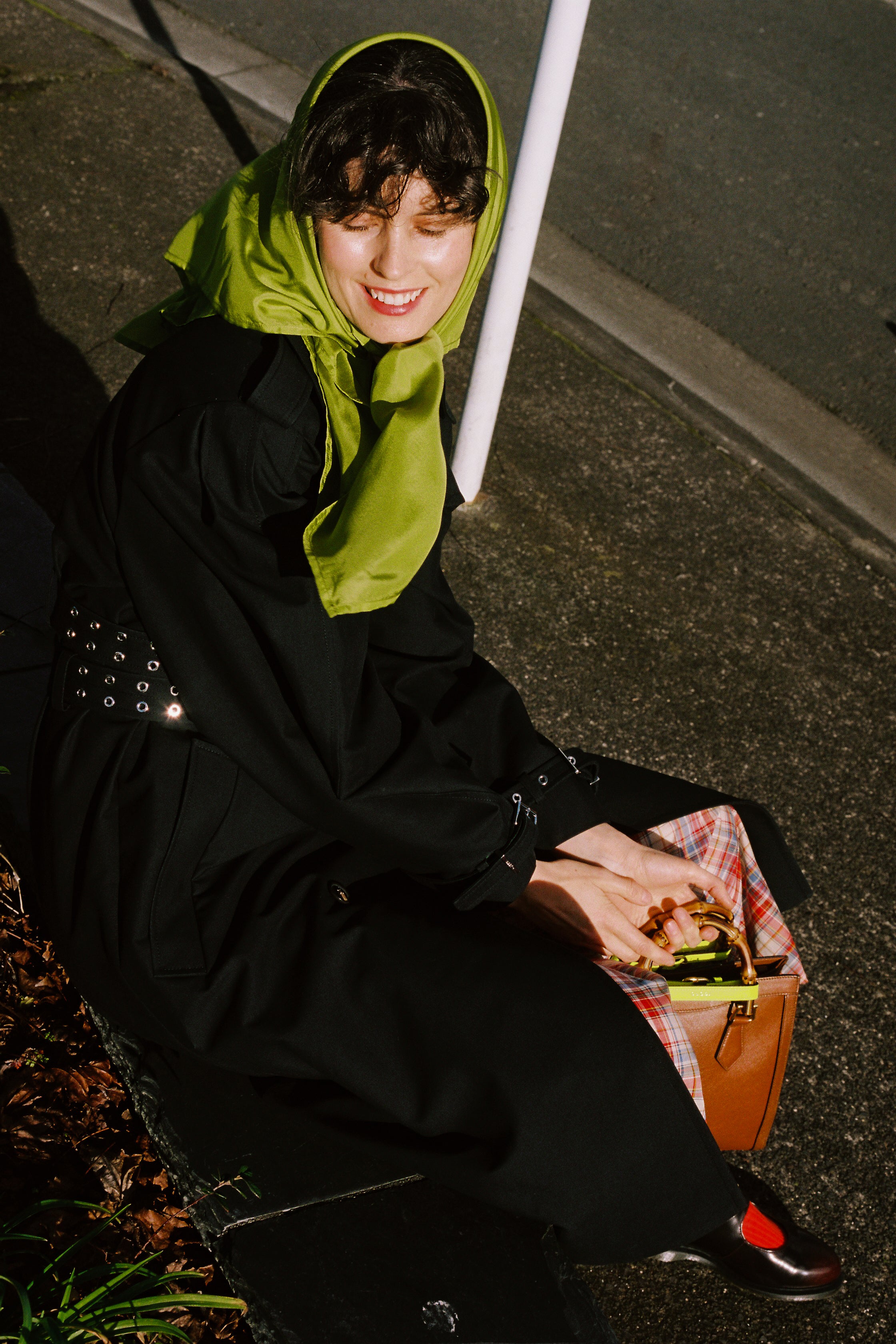 ANNIE - Silk Scarf - Charteuse