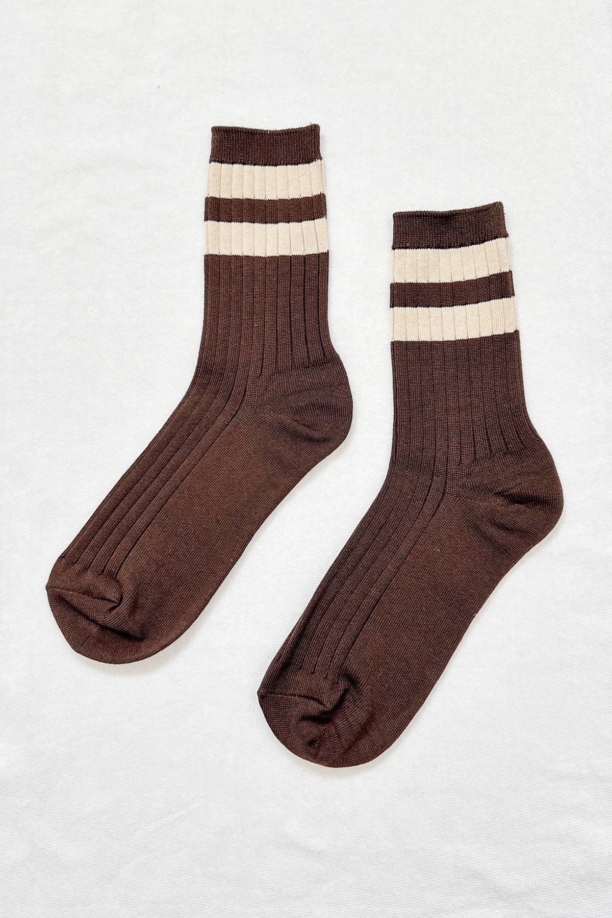 Le Bon Shoppe - Her Varsity Socks - Espresso