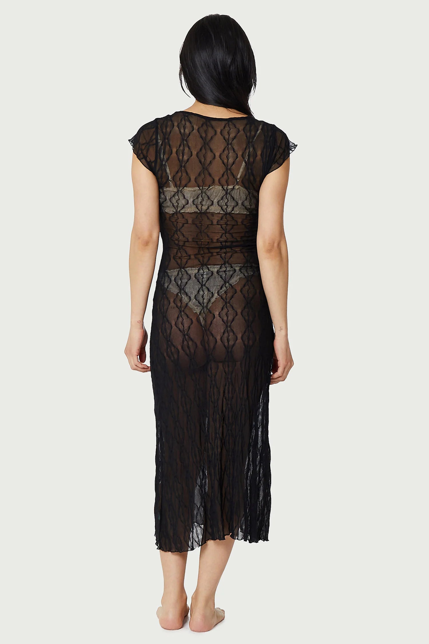 Find Me Now - Mariposa Lace Midi Dress - Night